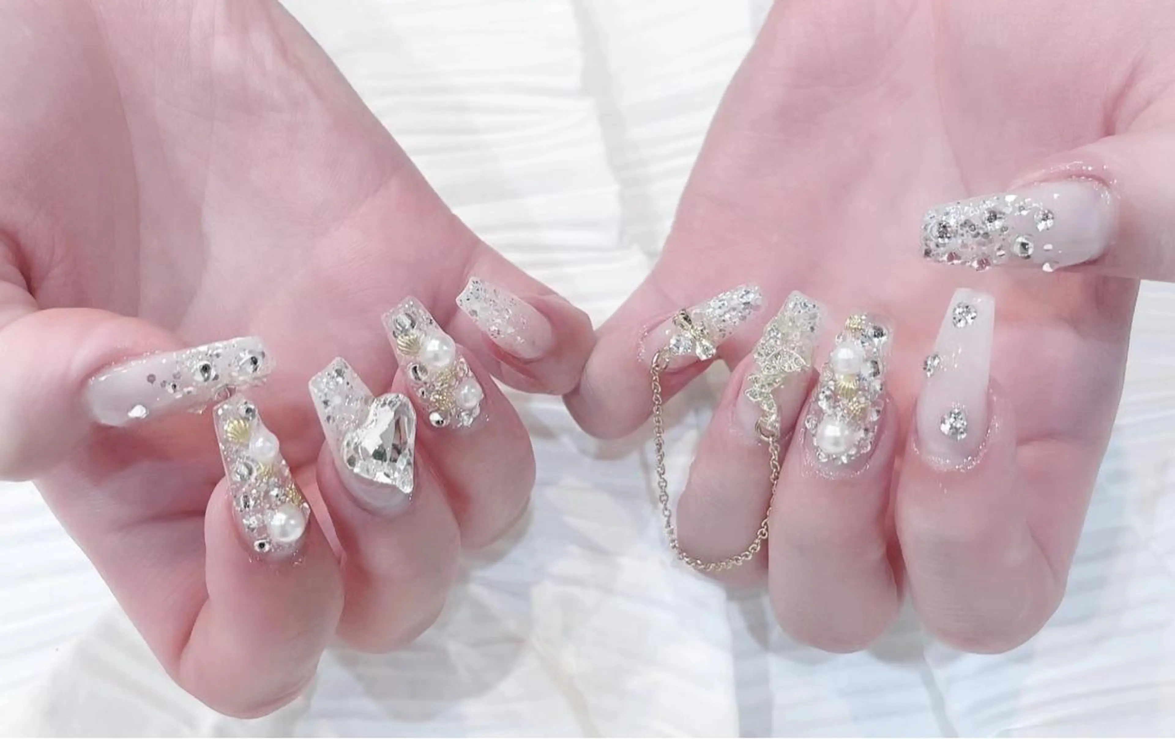 ネイル グラデーション ラメ(グリッター) ラメグラデーション Babarla Nailのネイルデザイン