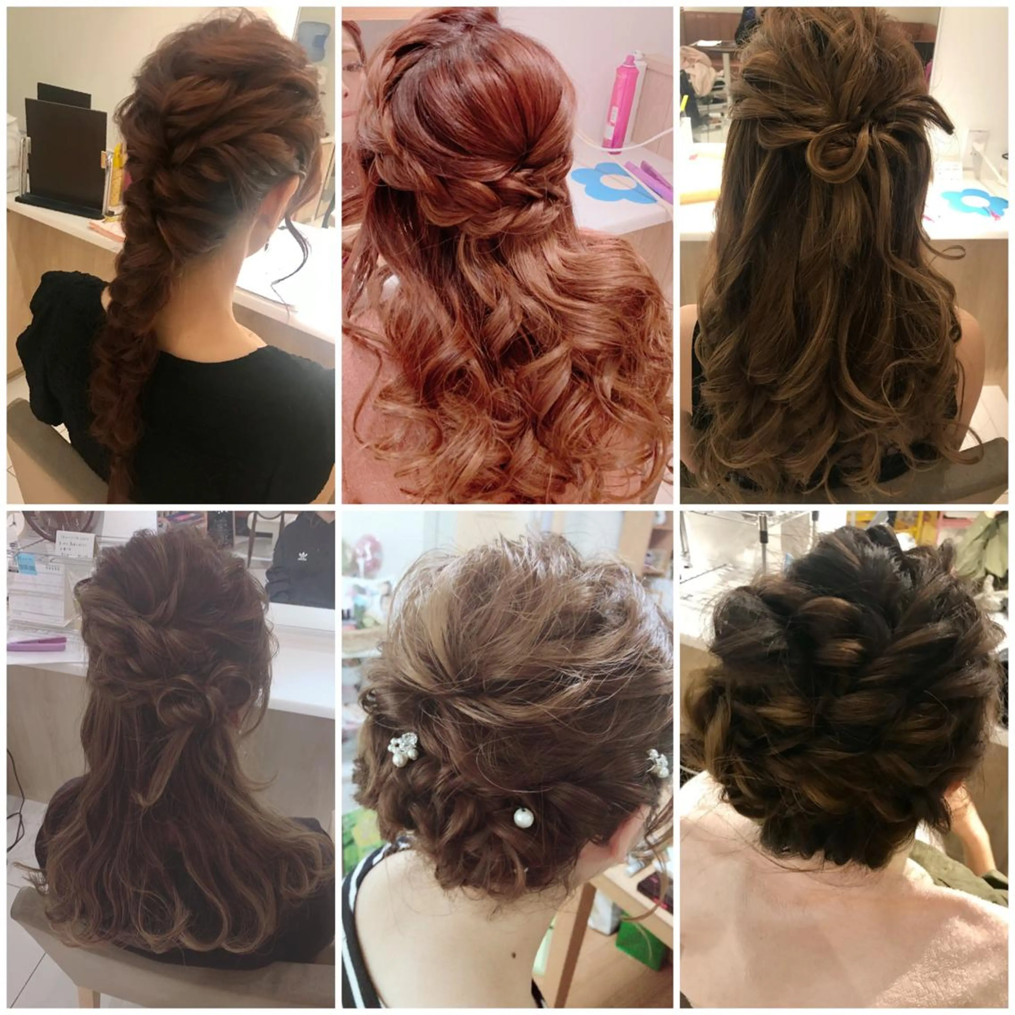 お出かけヘアセットの写真