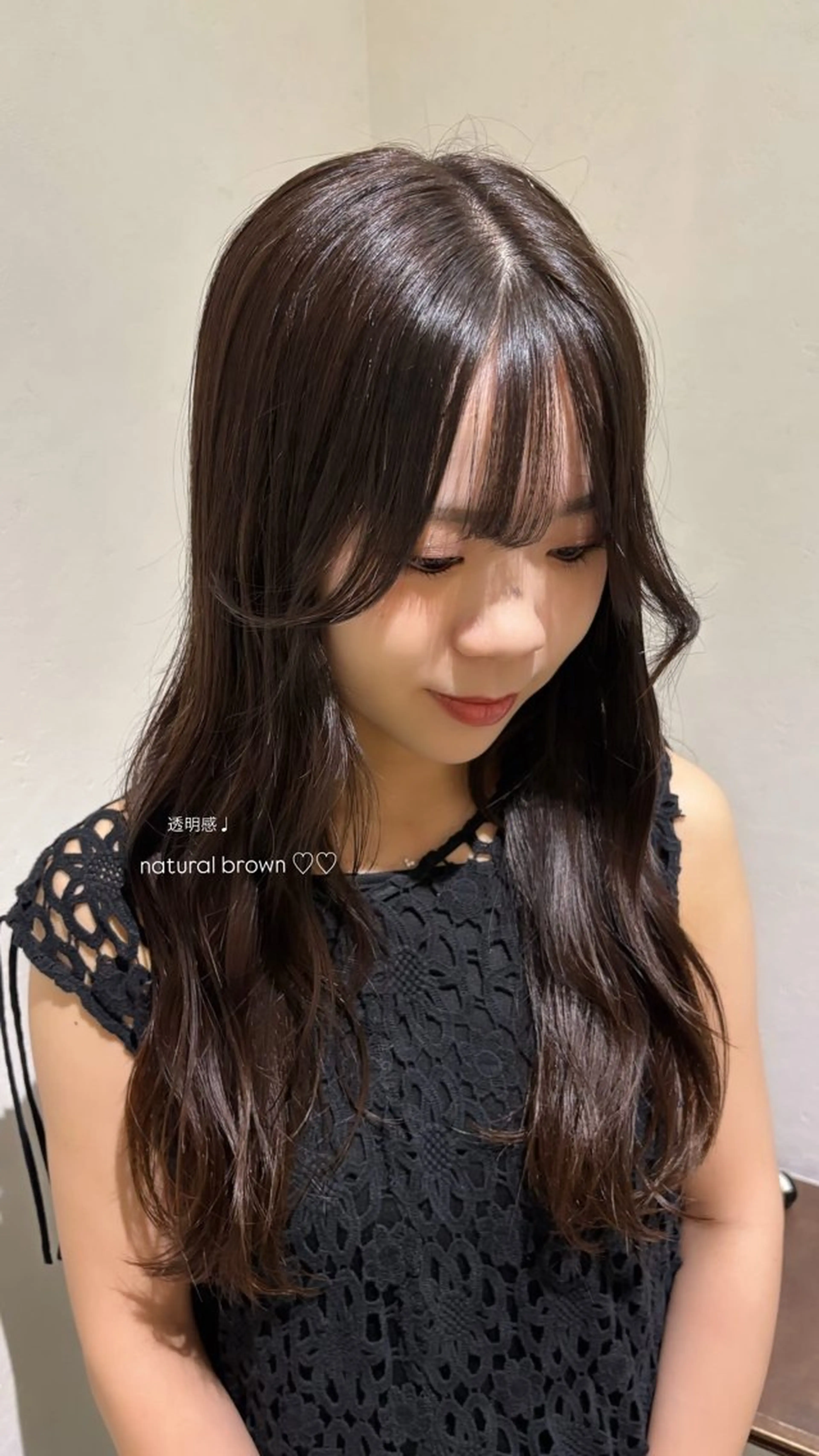 セミロング カット ヘアカラー トリートメント DOLL hair所属・なぎさ 心斎橋美容室のヘアスタイル