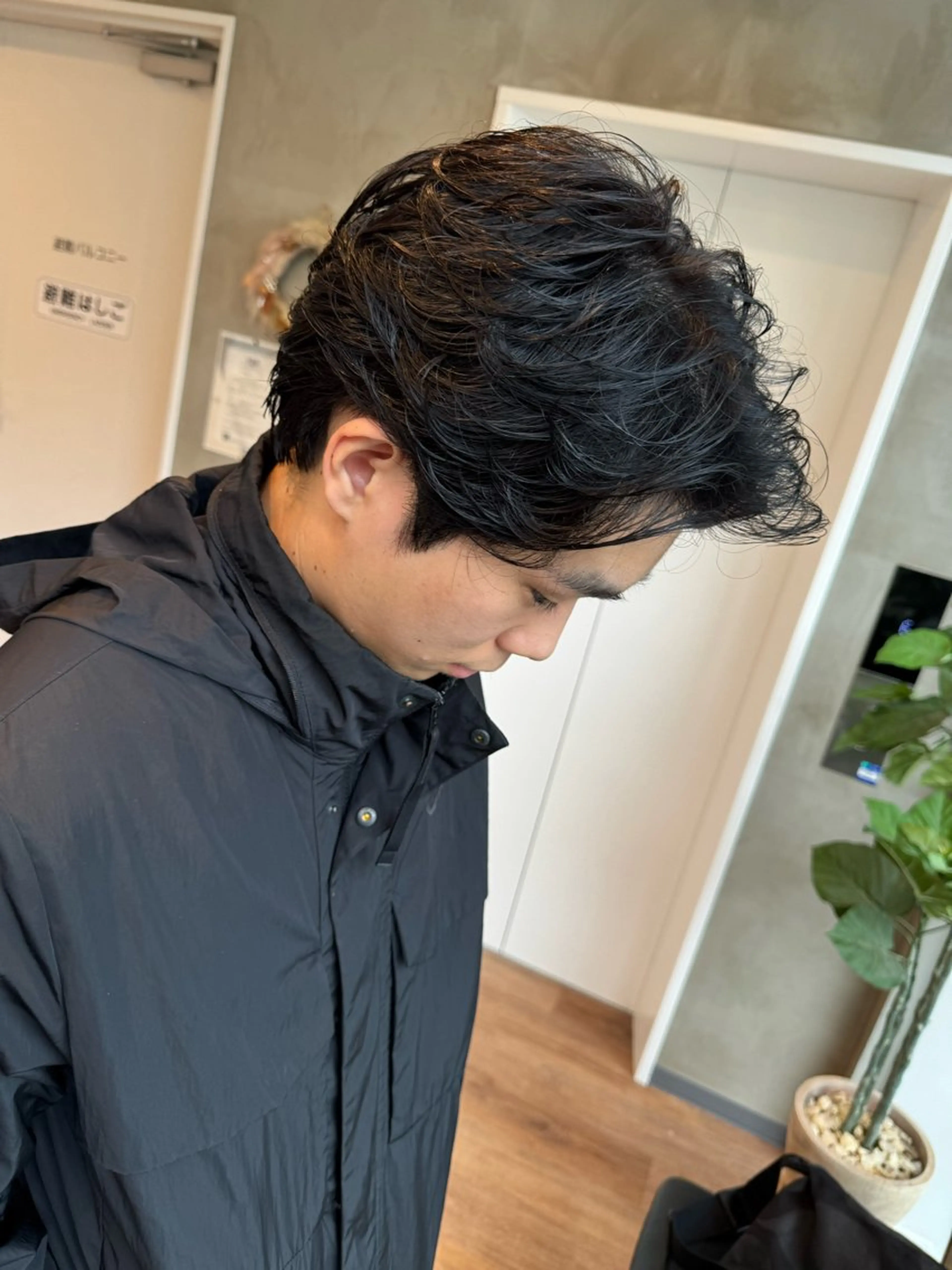 パーマ メンズ フェザーパーマ メンズパーマ yoshi (高橋福博)のヘアスタイル