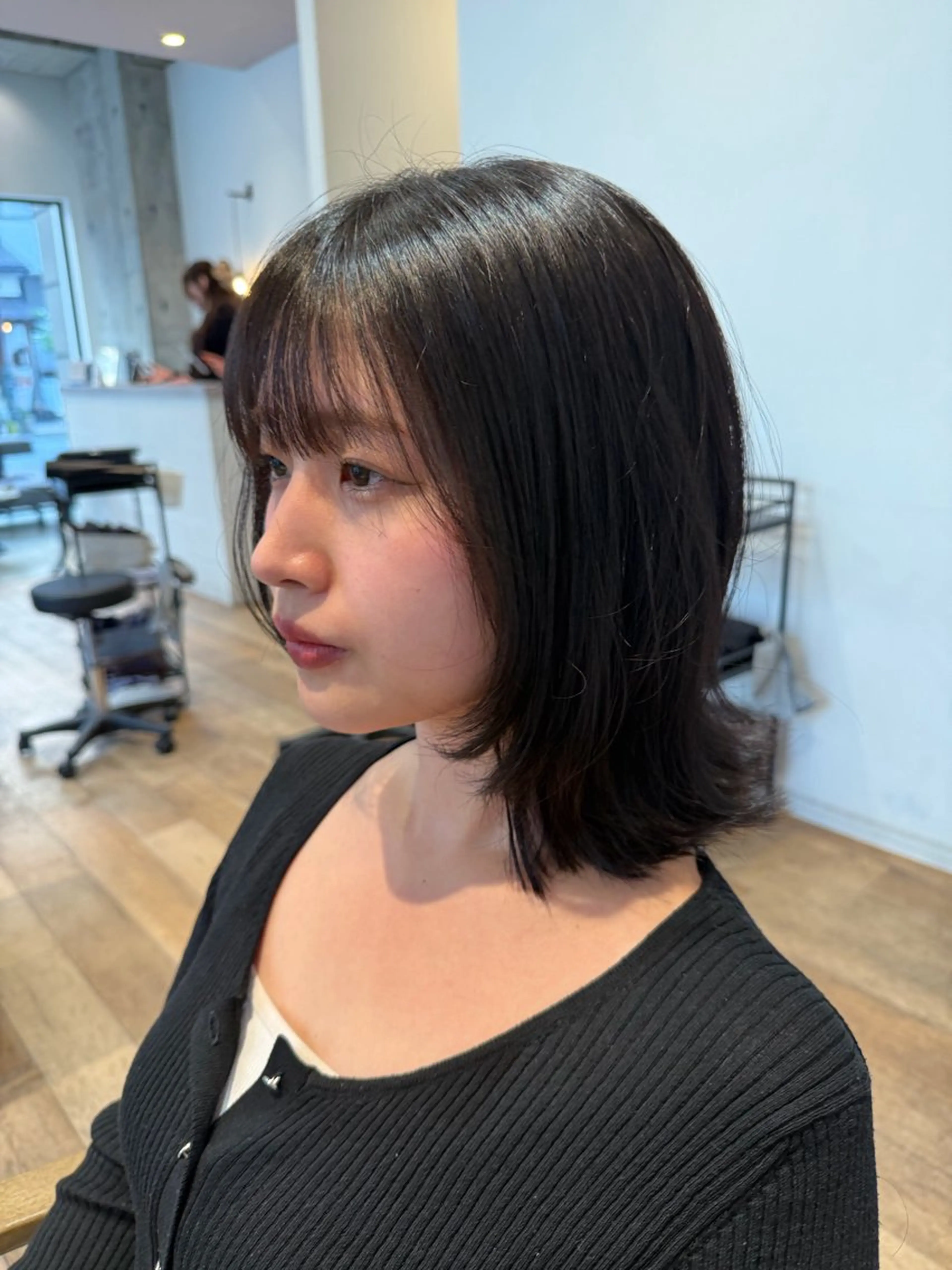 ミディアム カラー ヘアカラー トリートメント Hair Design lima所属・耳つぼ/クロスパーマ /イシグロのヘアスタイル