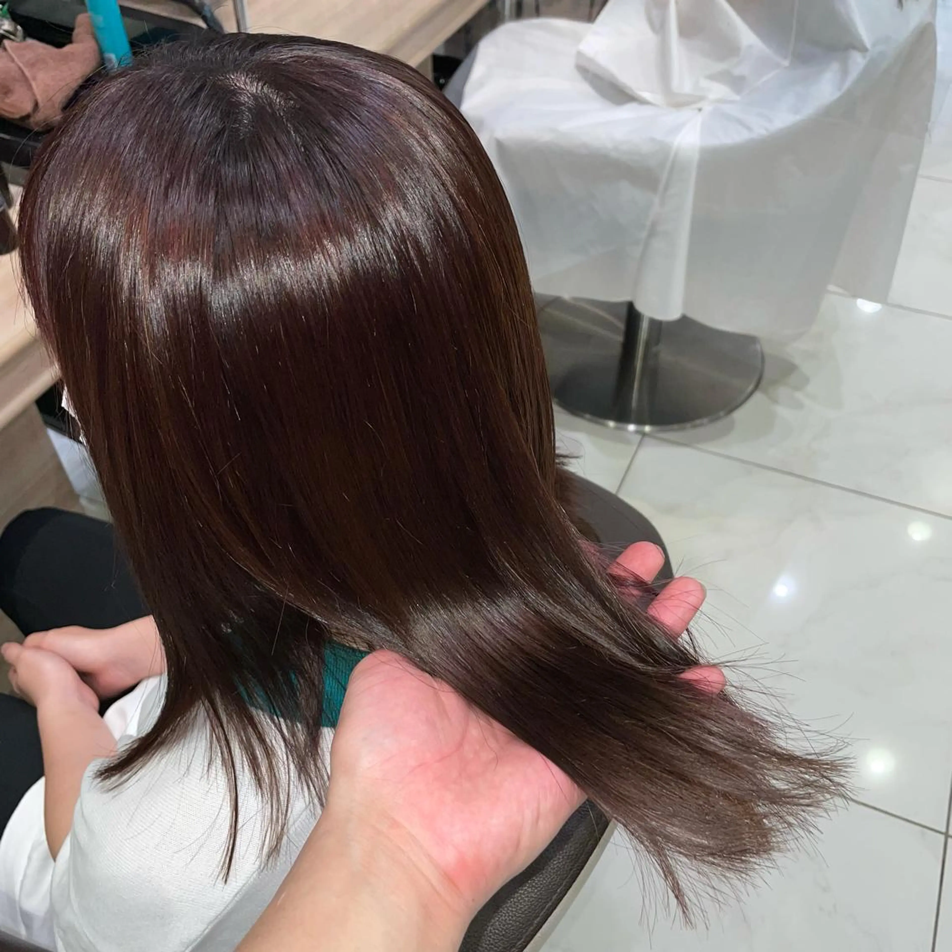 ミディアム カラー トリートメント 学割🍒韓国風カット 縮毛矯正市川悟のヘアスタイル