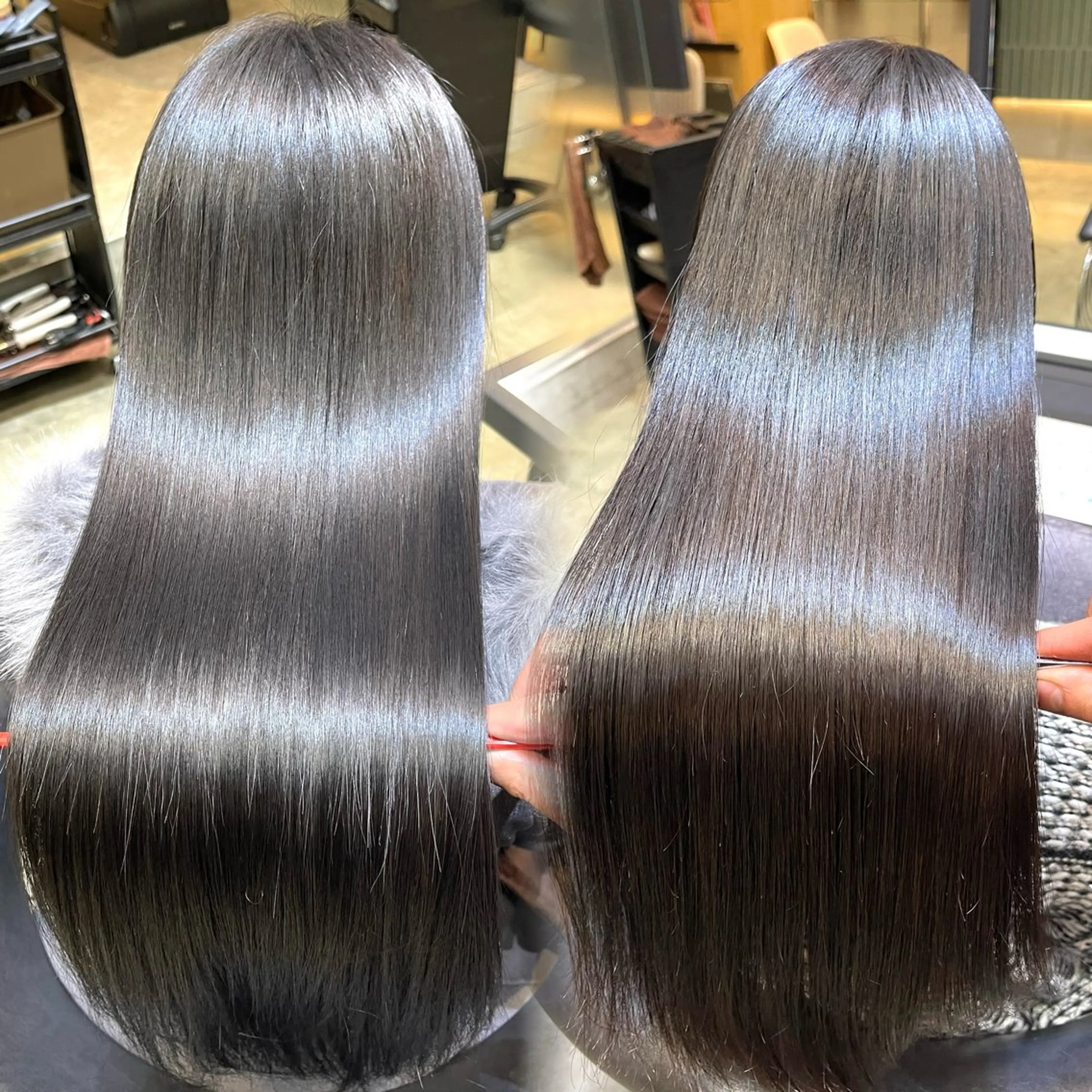ロング カラー パーマ カット 縮毛矯正 トリートメント ✨縮毛矯正　韓国ヘア レイヤー✨大濱快斗のヘアスタイル
