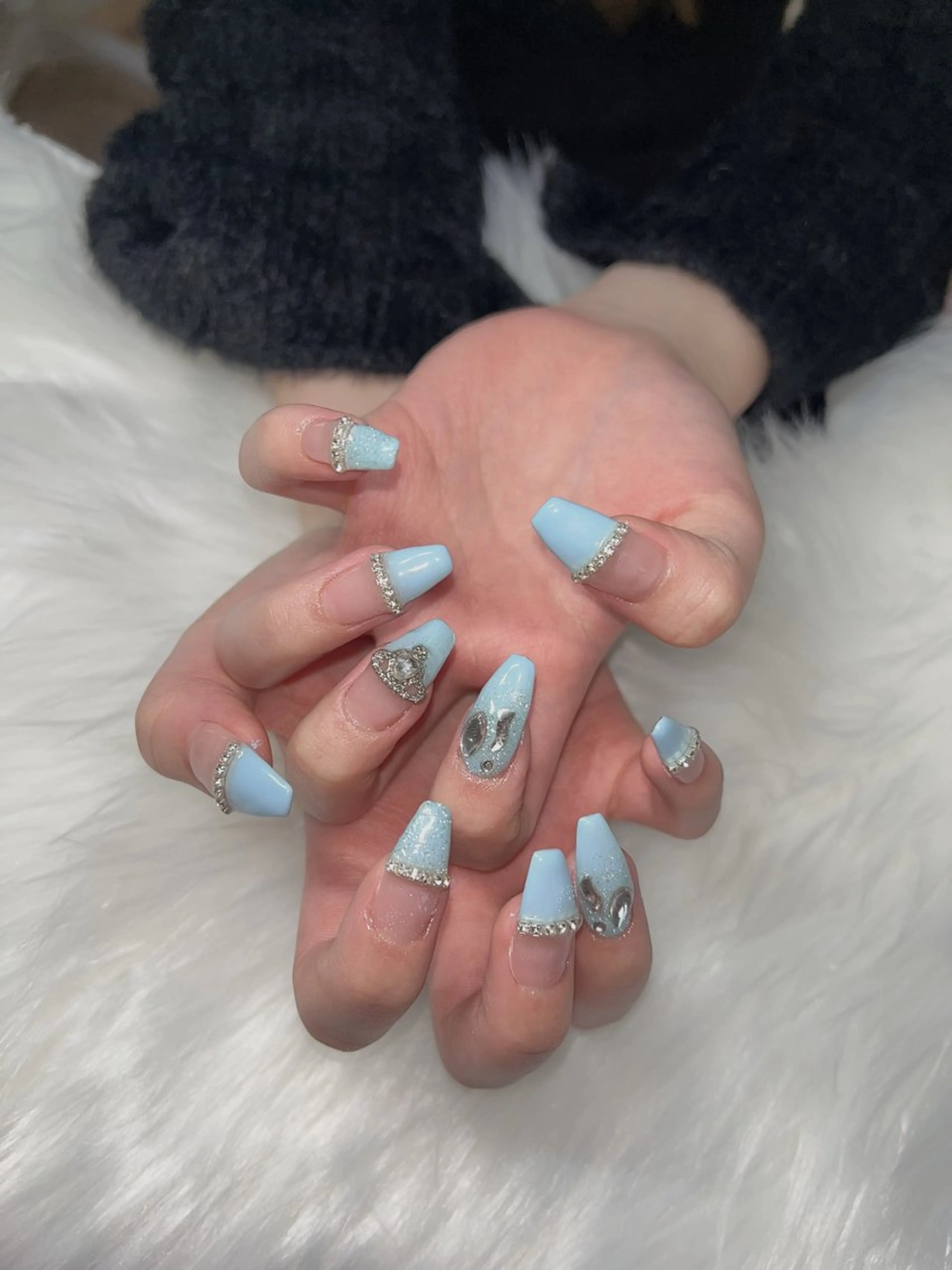 ロング ハンドネイル ハンドケア 💜MIYA nail川崎店のネイルデザイン