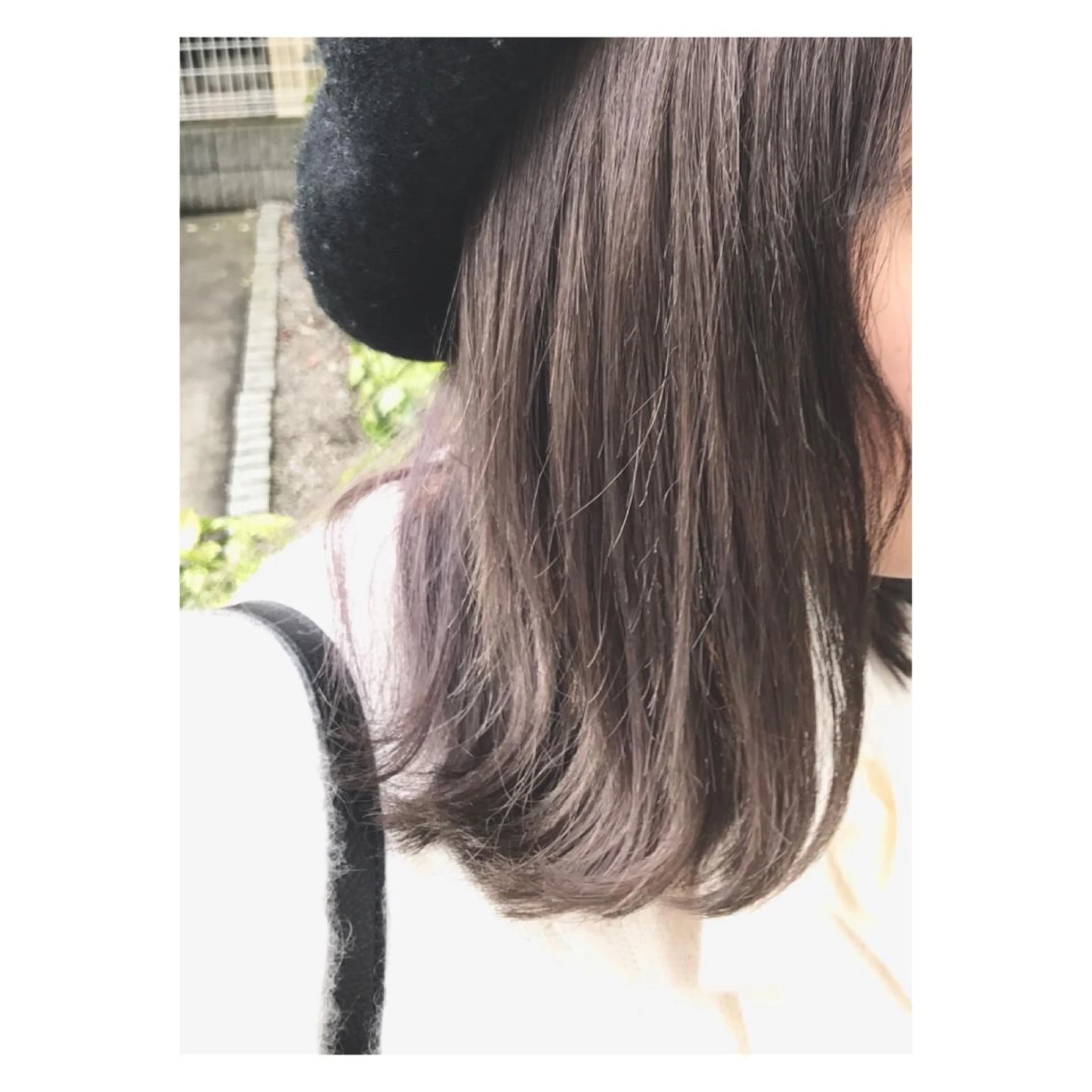 セミロング ハイライト✖️ 暗髪🤎Nahoのヘアスタイル