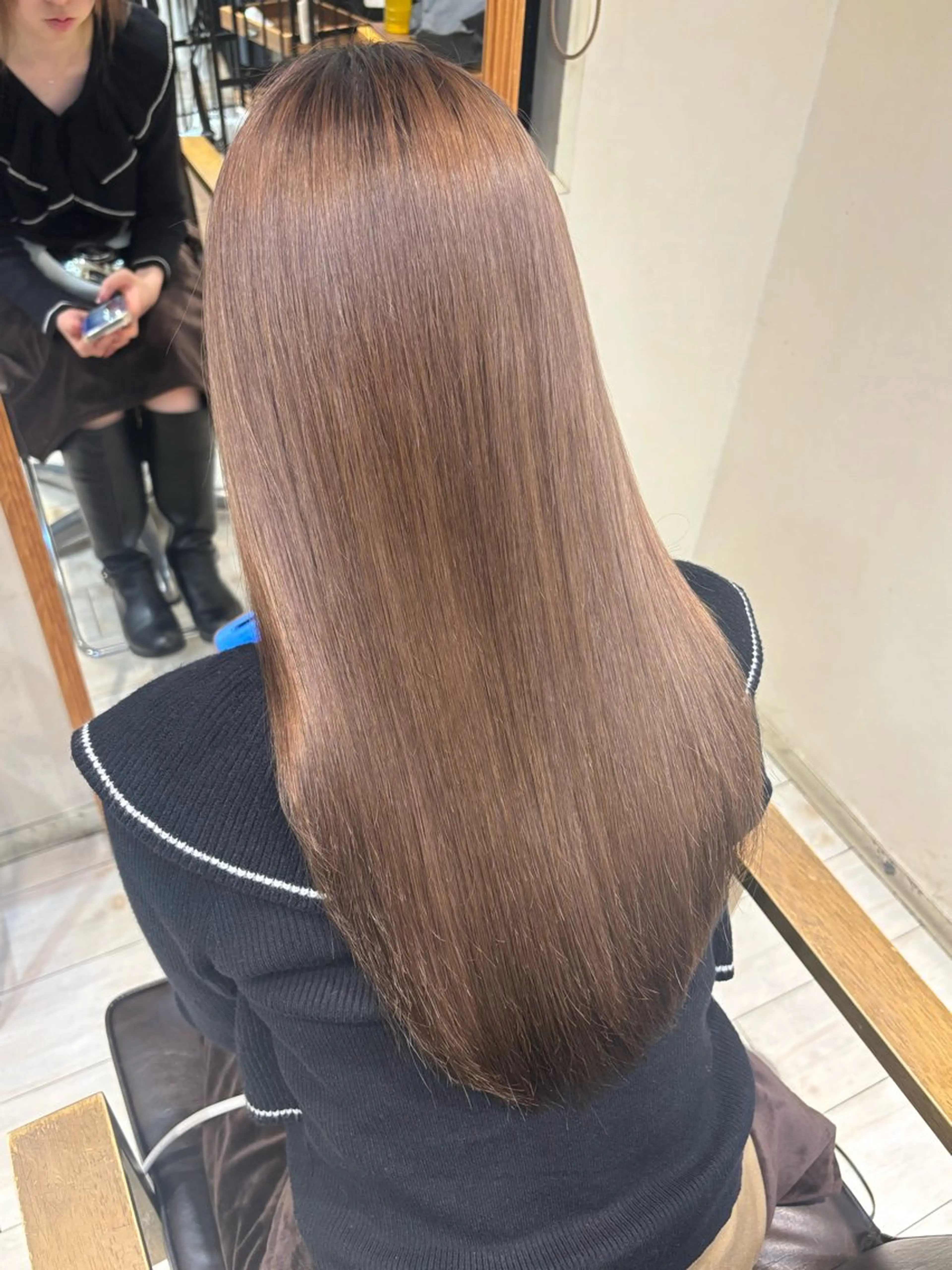 【透明感好きな方へ🫐】ブリーチなしダブルカラー&髪質改善プラチナトリートメント🫧の写真