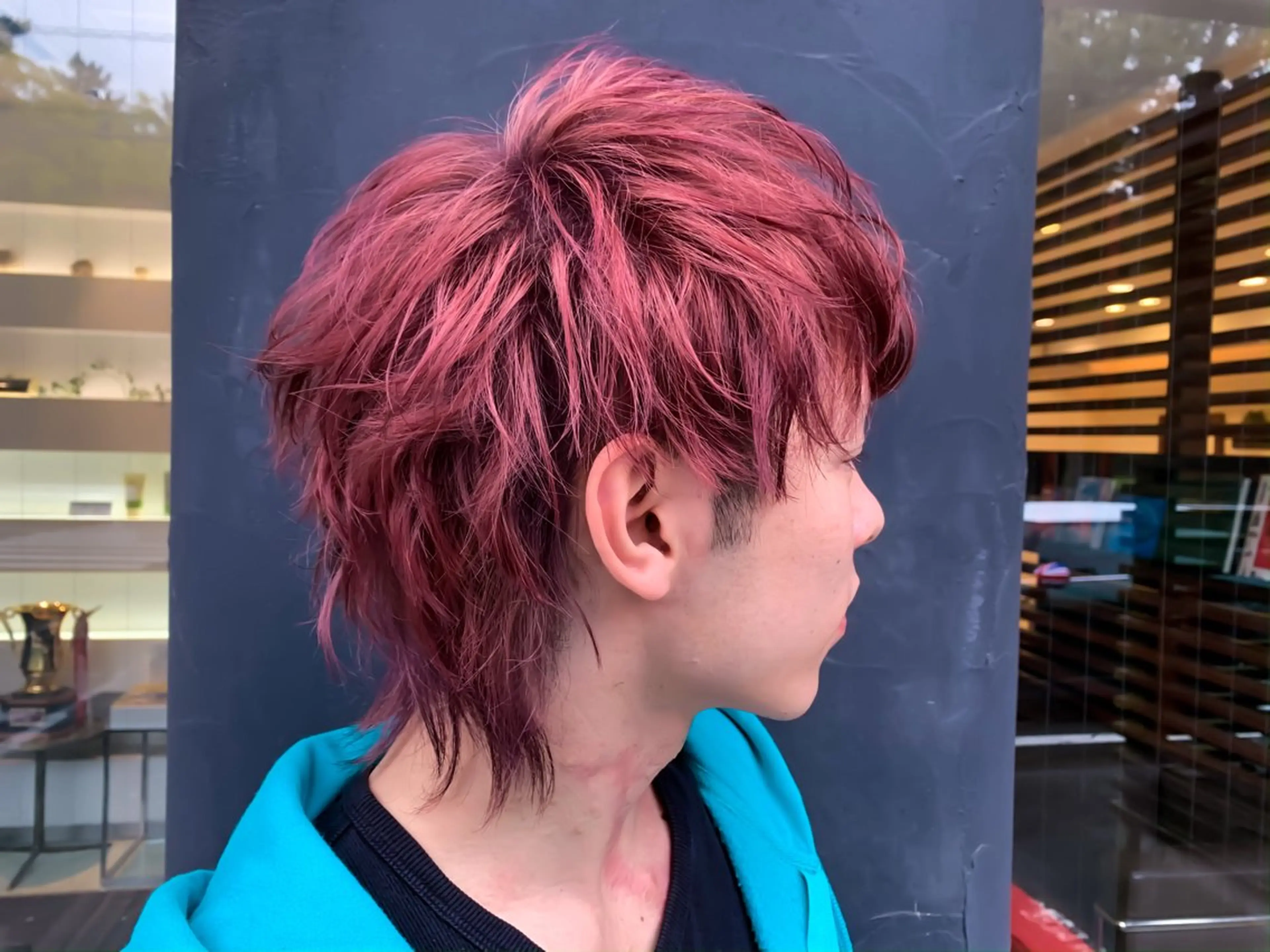 メンズ カット ヘアカラー トリートメント ベージュカラー⌇﻿ くびれヘア.𐙚心音のヘアスタイル