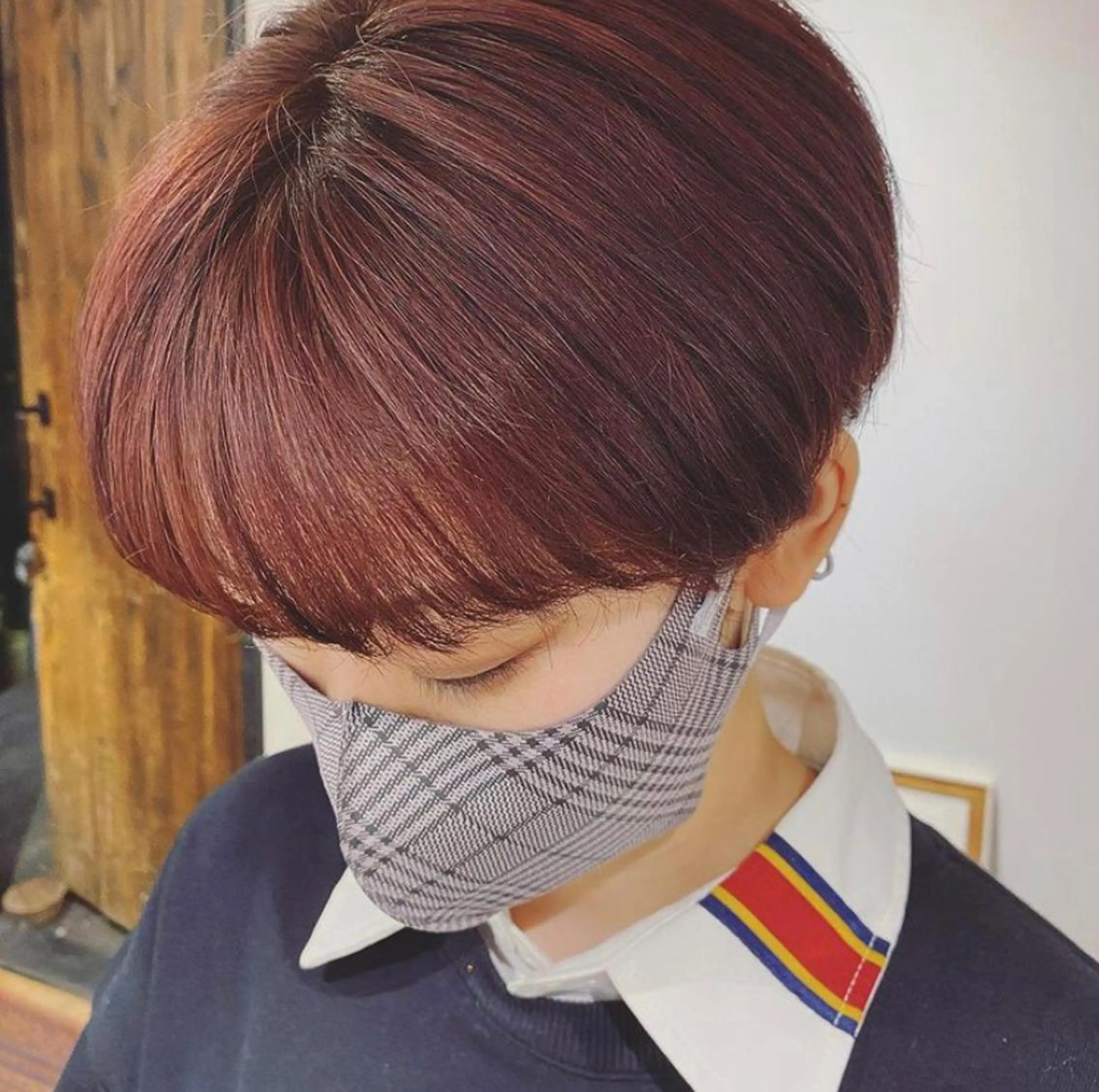 ショート カラー ブリーチ ブリーチなしカラー ピンクカラー カット ヘアカラー ヘッドスパ nanaka/ レイヤーカットのヘアスタイル