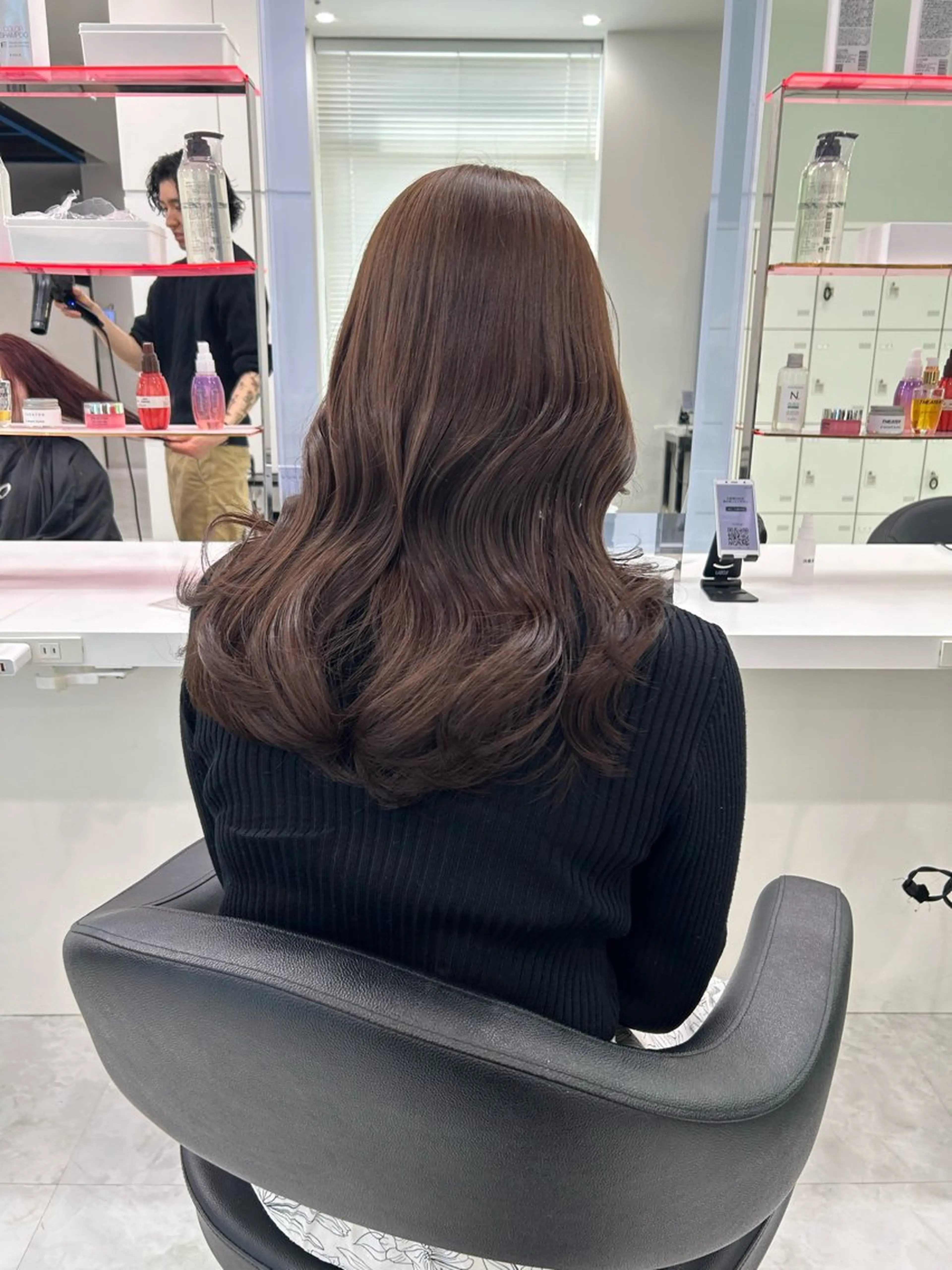 セミロング カラー ヘアカラー トリートメント ヘッドスパ ヘアセット 💖透け感ベージュ KOTA💖のヘアスタイル