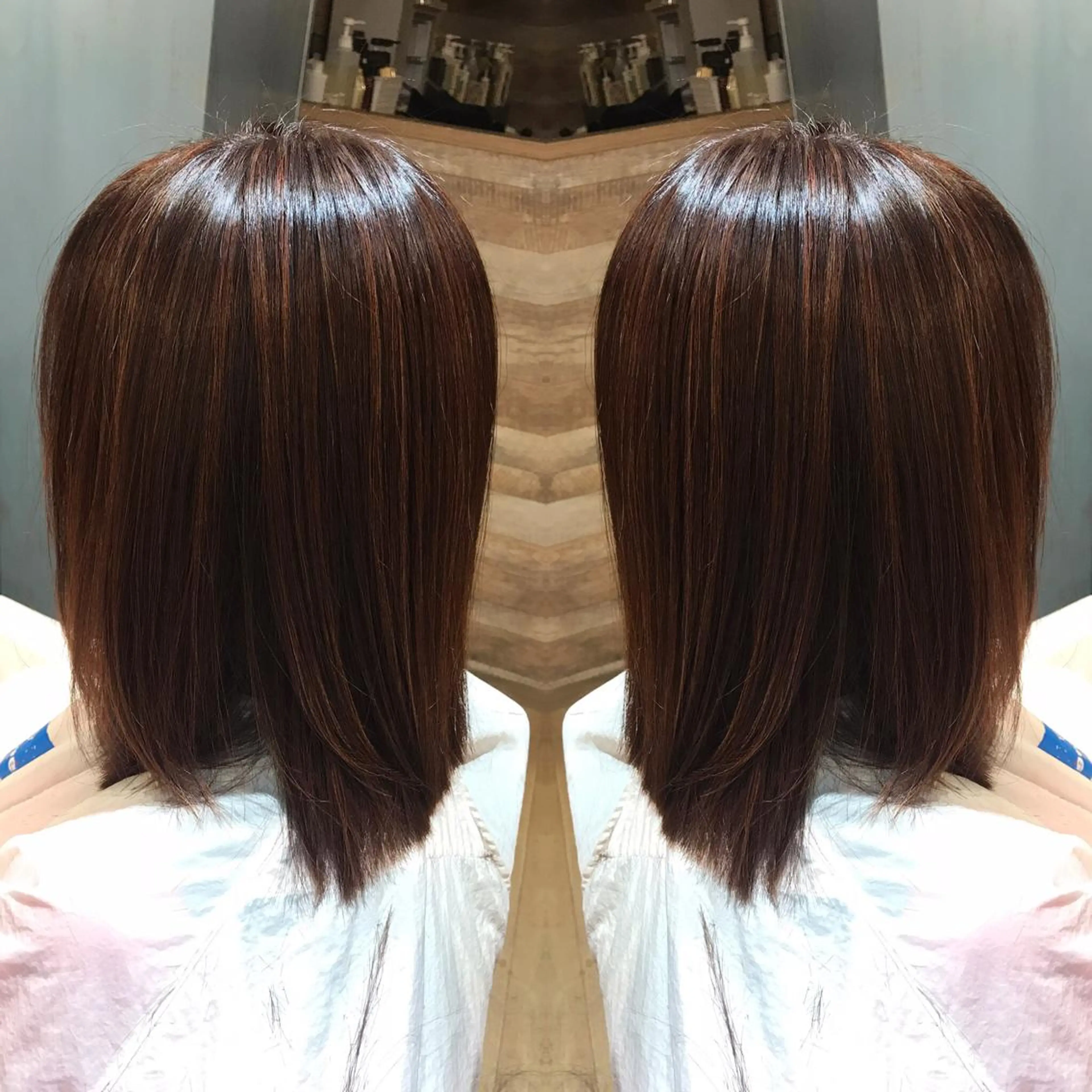 ミディアム カラー 髪質改善特化 ミサワコウキのヘアスタイル