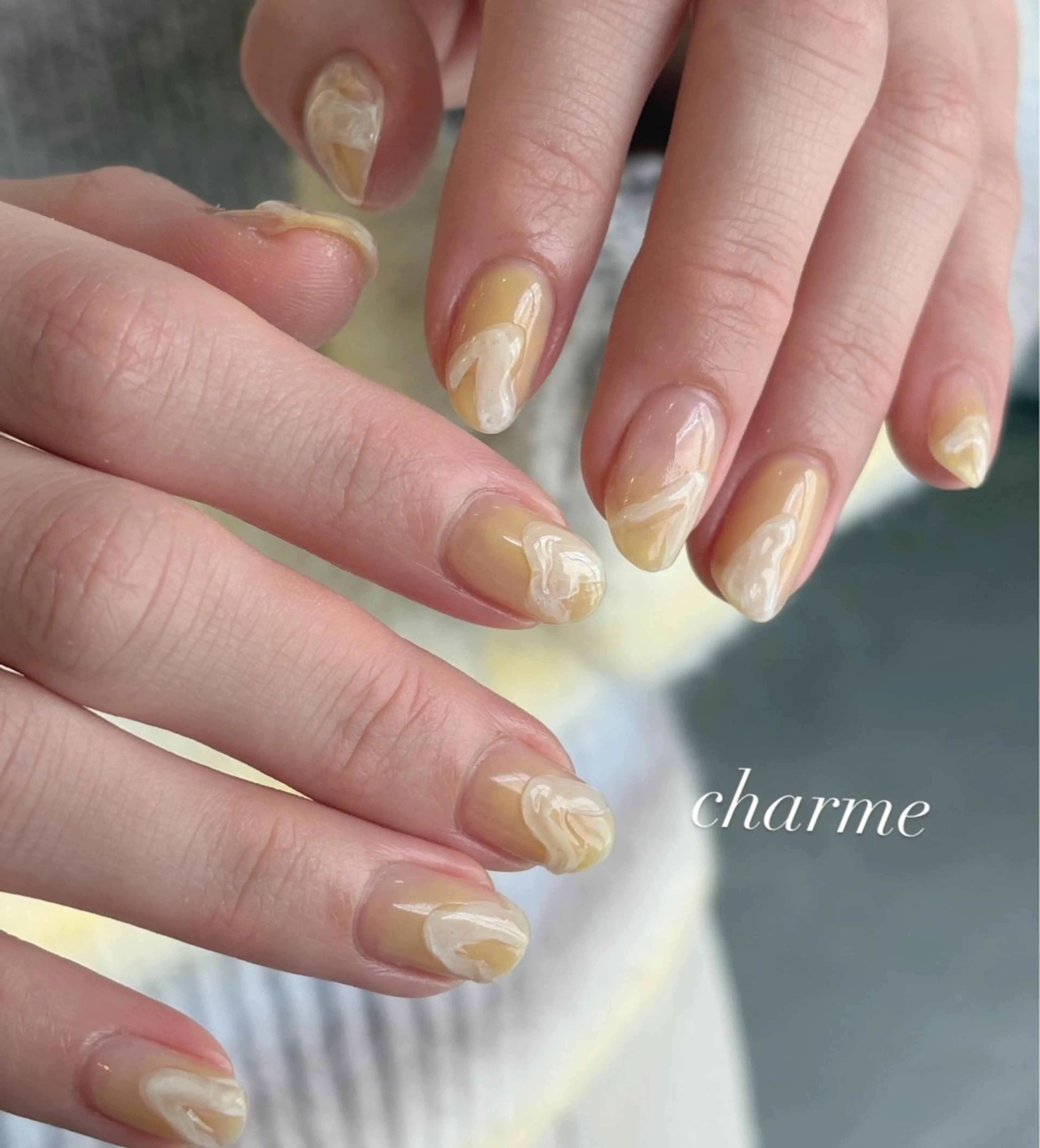ネイル アートネイル シンプルネイル charme yuiのネイルデザイン