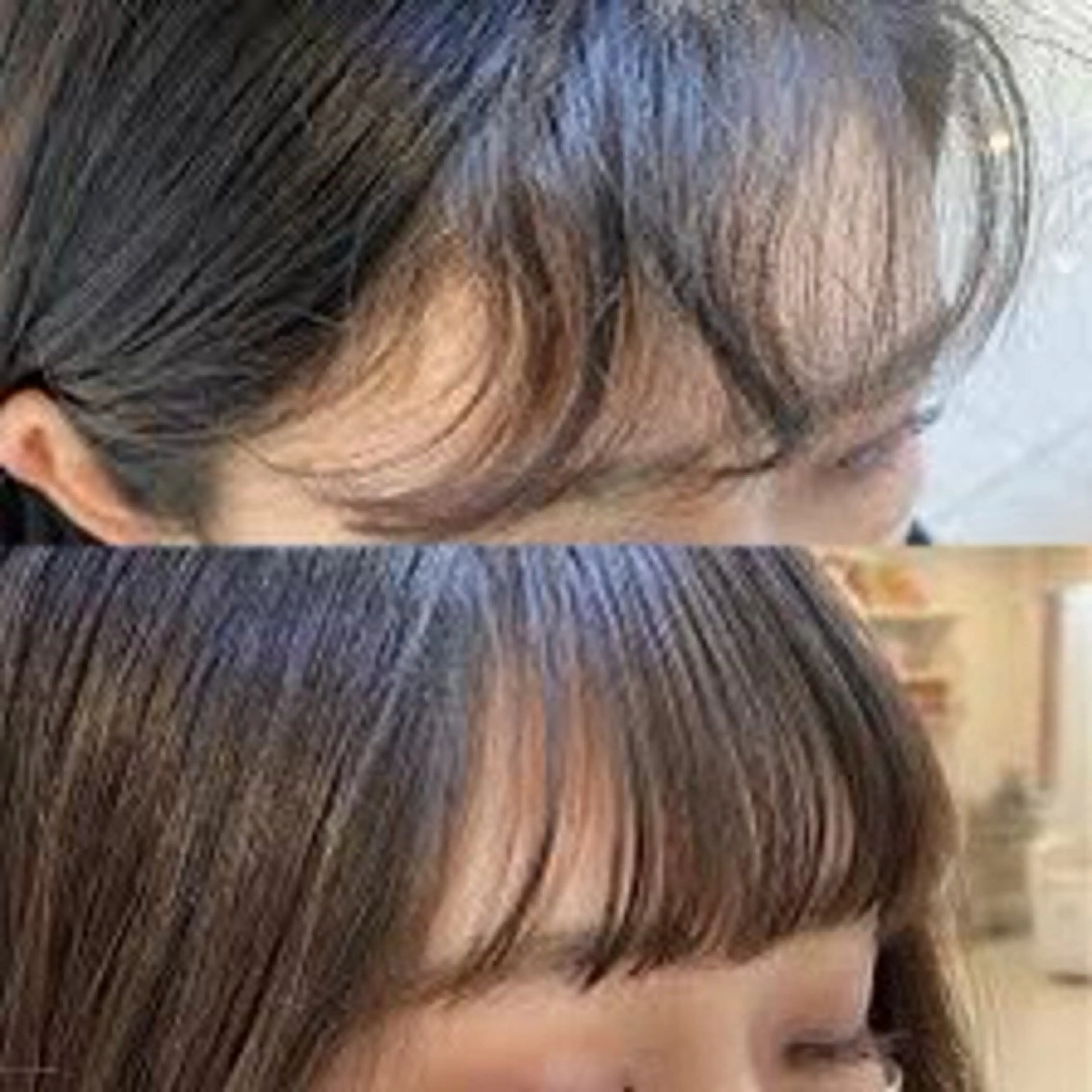 前髪縮毛矯正の写真
