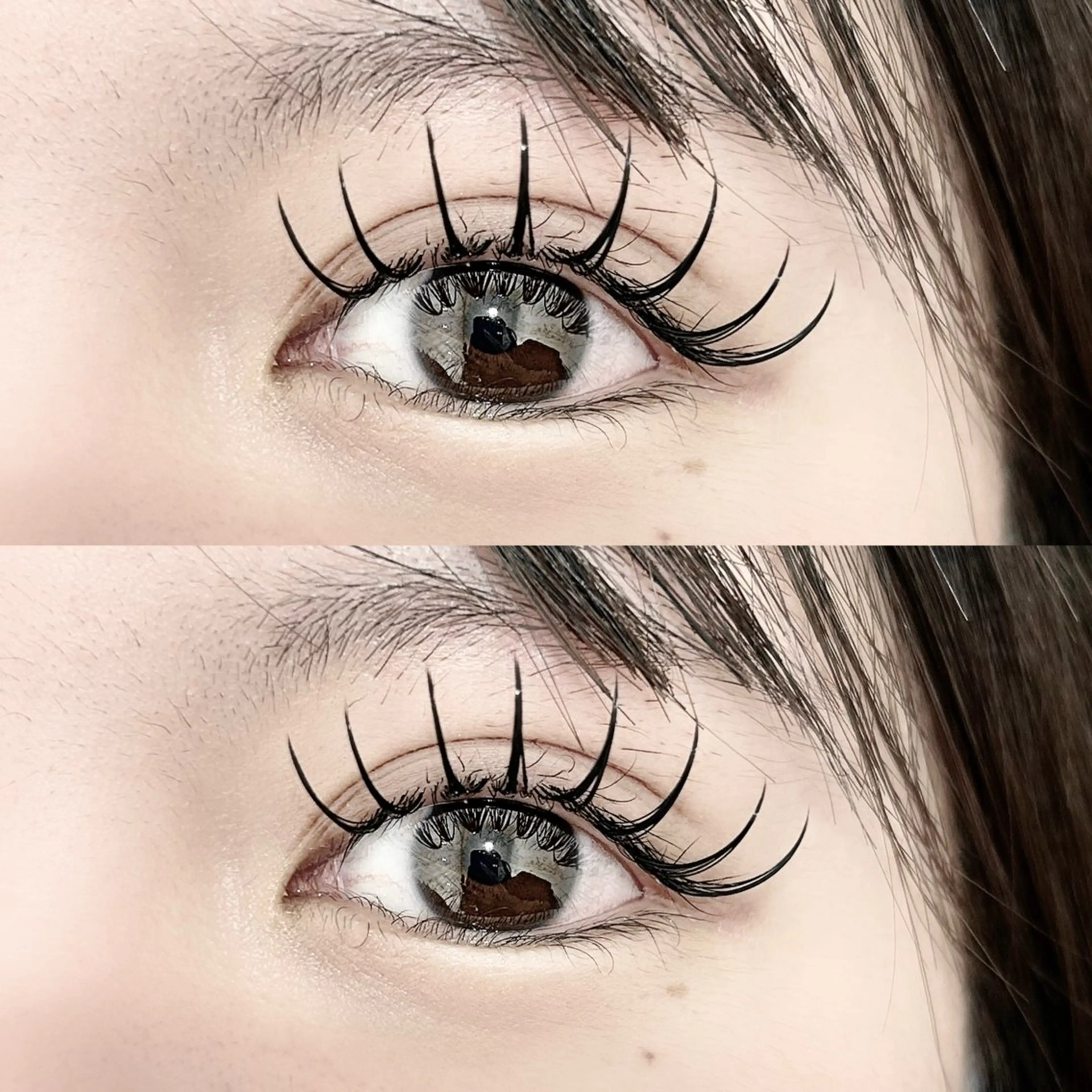 マツエク・マツパ 付け放題 フラットラッシュ 目尻長め grace produce by picasso門田屋敷店所属・grace 多田のマツエク・マツパデザイン