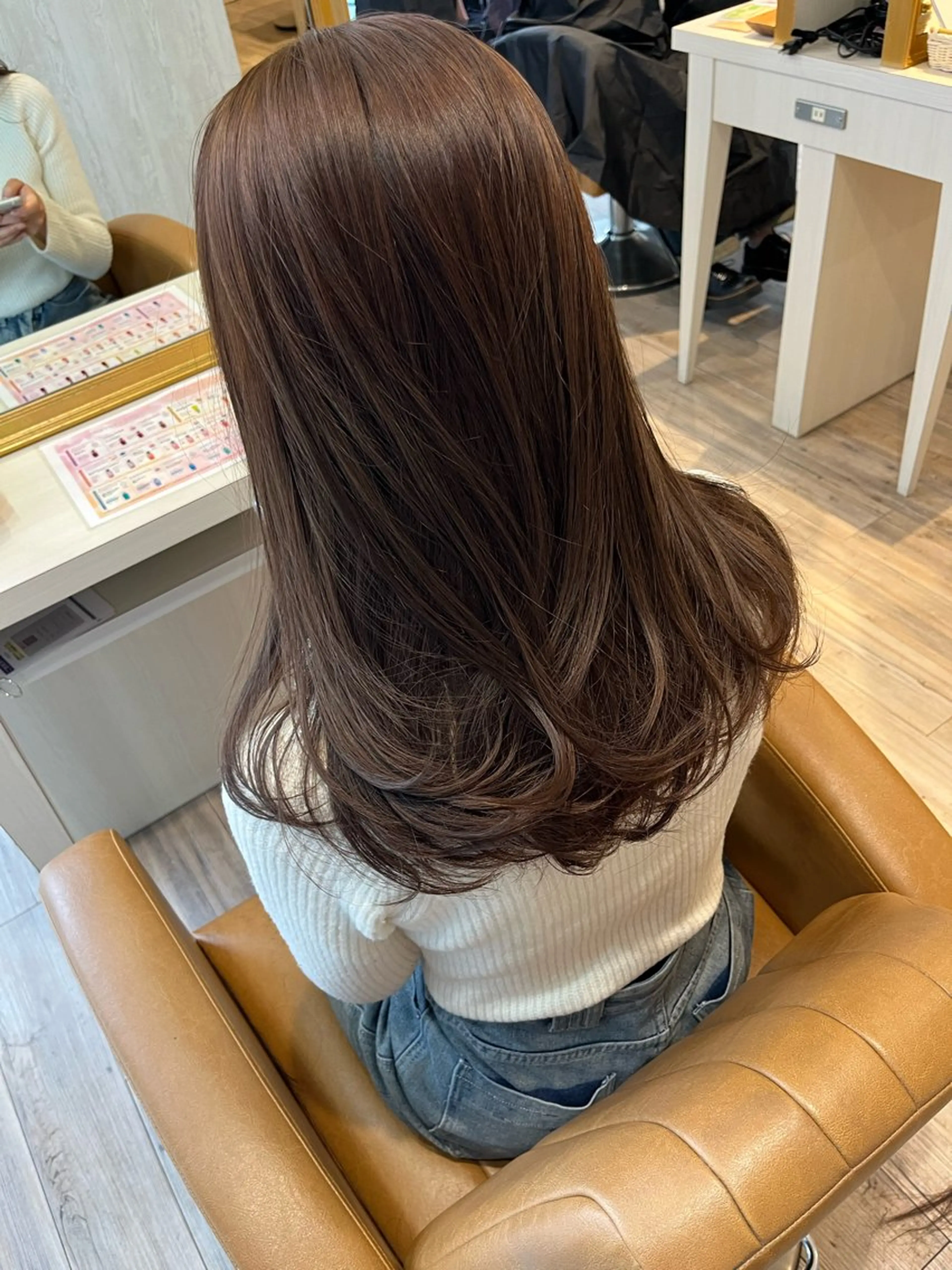 セミロング カラー ヘアカラー トリートメント yui🥀/ボブ /暖色/レディースのヘアスタイル
