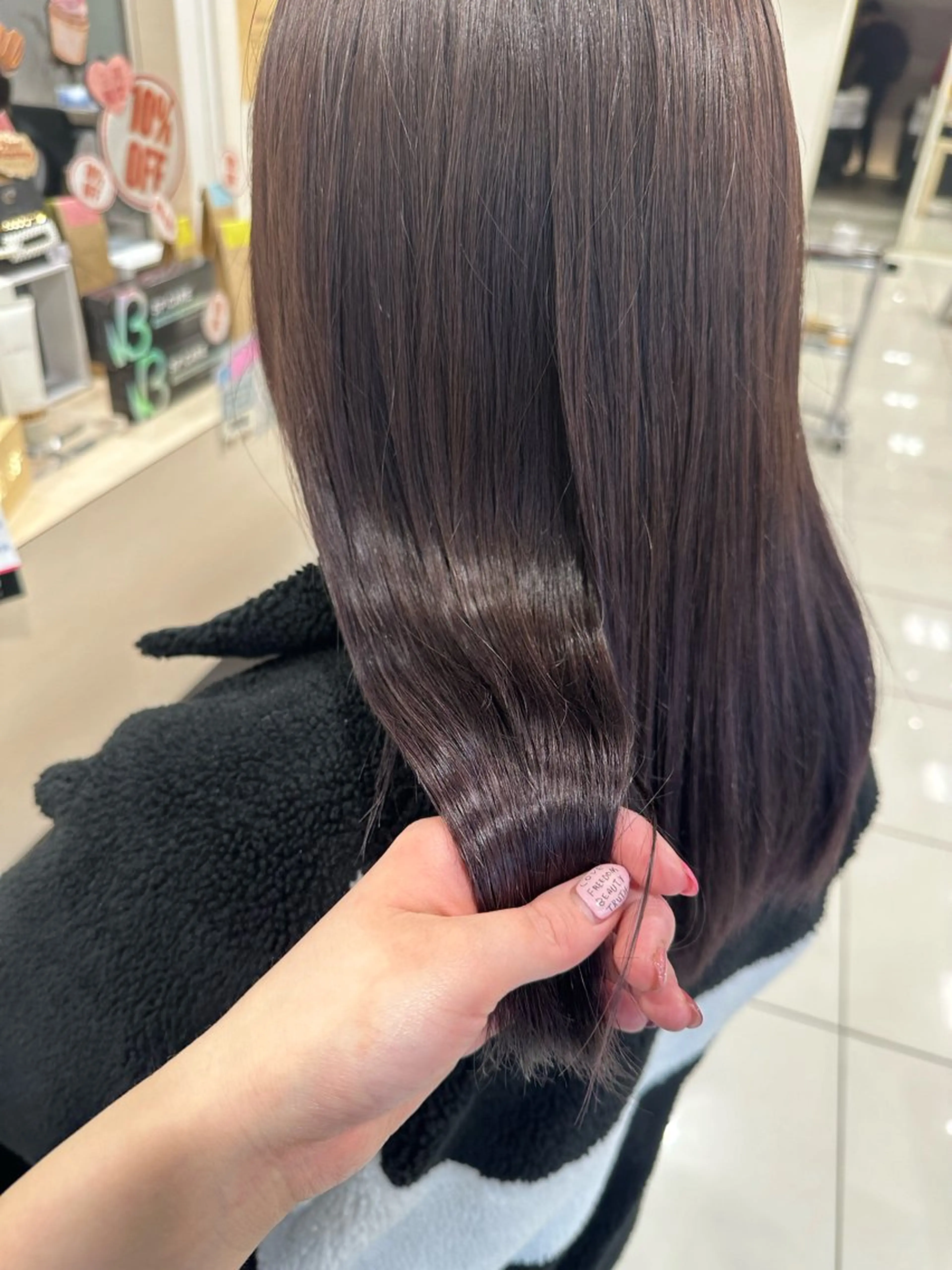 セミロング カラー ヘアカラー クロスパーマ/うる艶 カラー/Kurumiのヘアスタイル