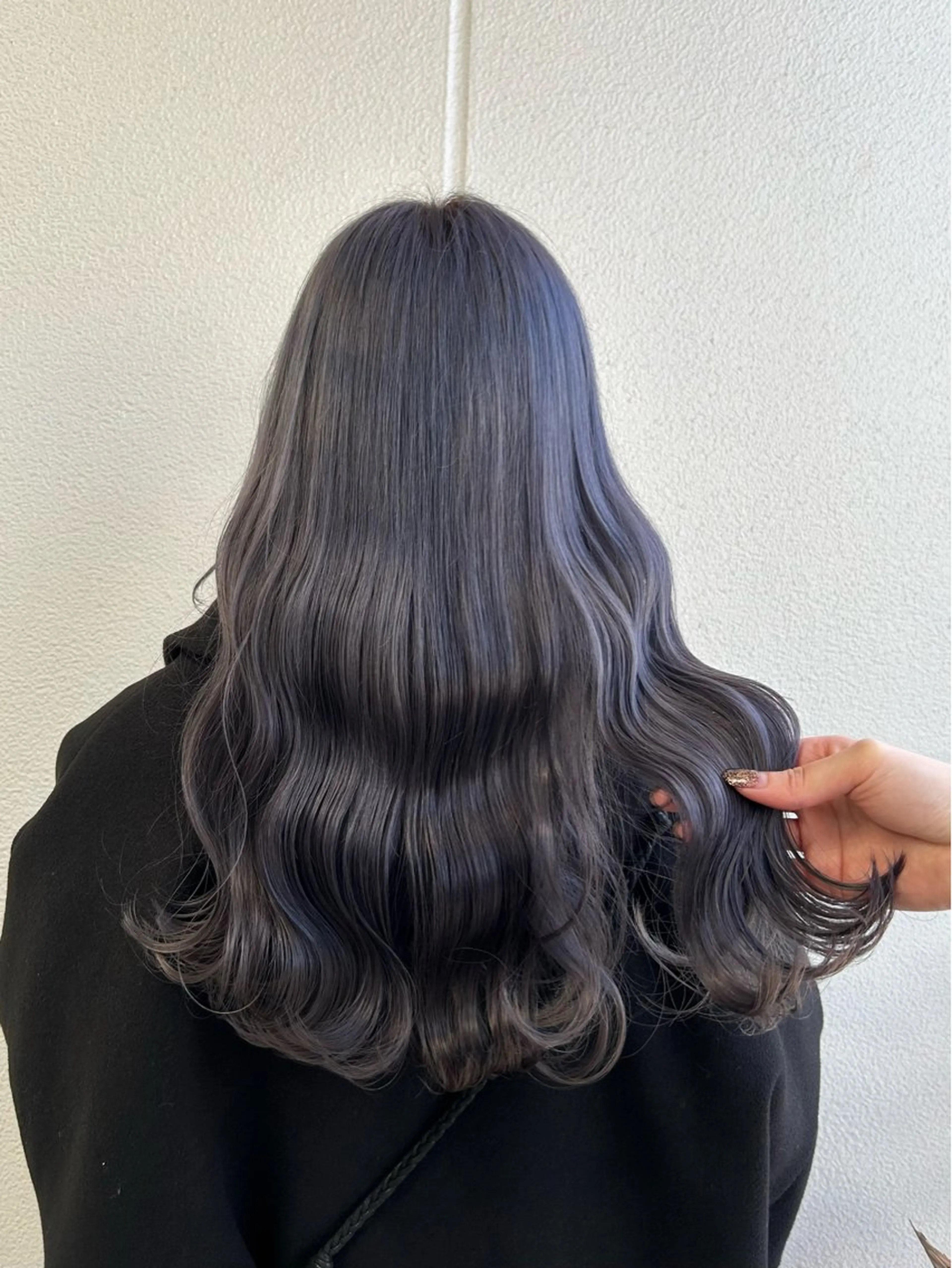 ロング カラー ヘアアレンジ ラベンダーカラー ラベンダーグレー 《暖色/韓国レイヤー 》🇰🇷桑原ユキネのヘアスタイル