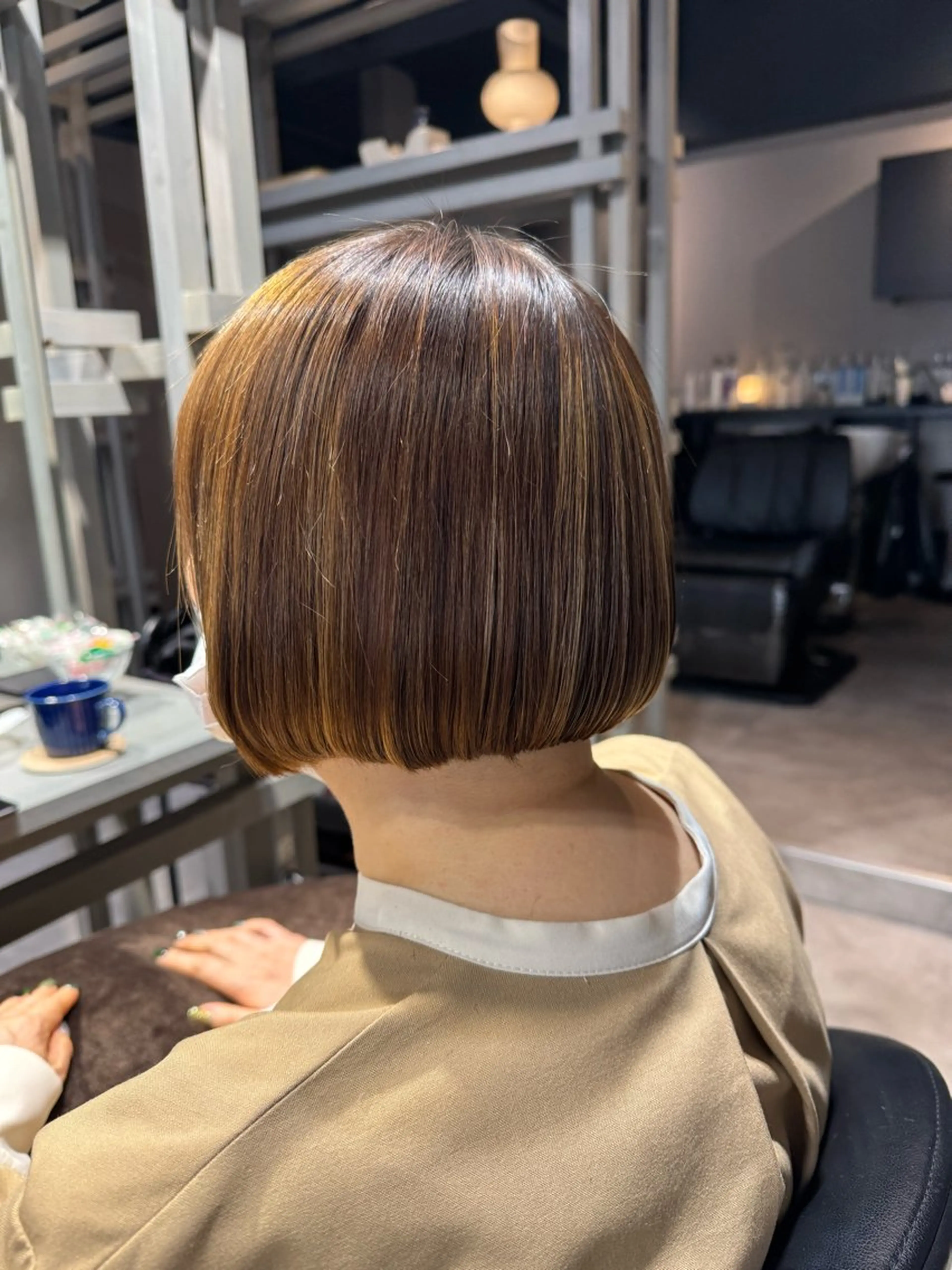 ショート カラー ボブ ヘアカラー トリートメント Dxxxx III所属・オシャレ女性目線の 大人メンズ❁⃘*.ﾟのヘアスタイル