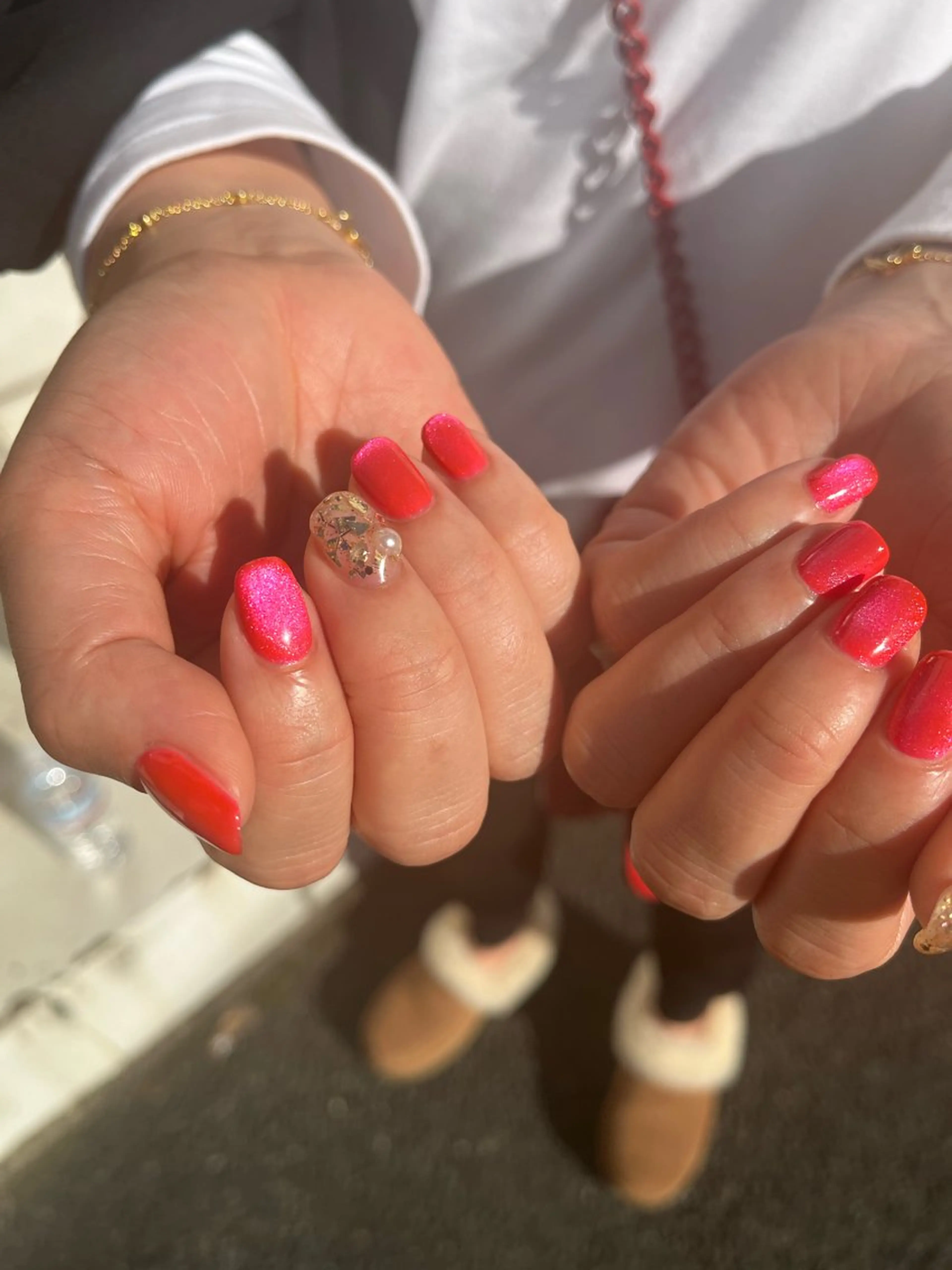 ネイル マグネットネイル ピンク Seana nail salon所属・Seana nail シーナネイルのネイルデザイン