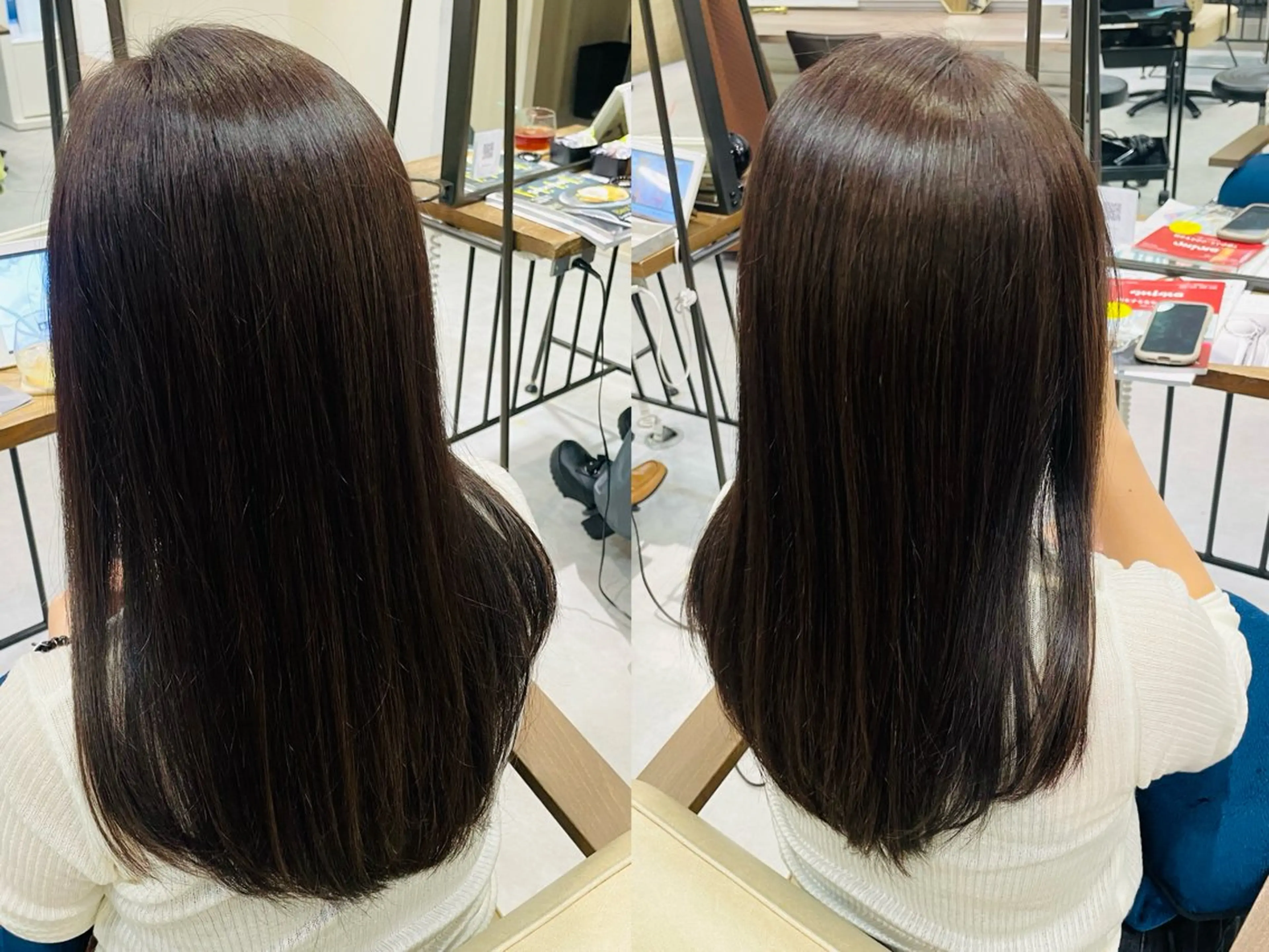 つやつやワンカラー🩵の写真