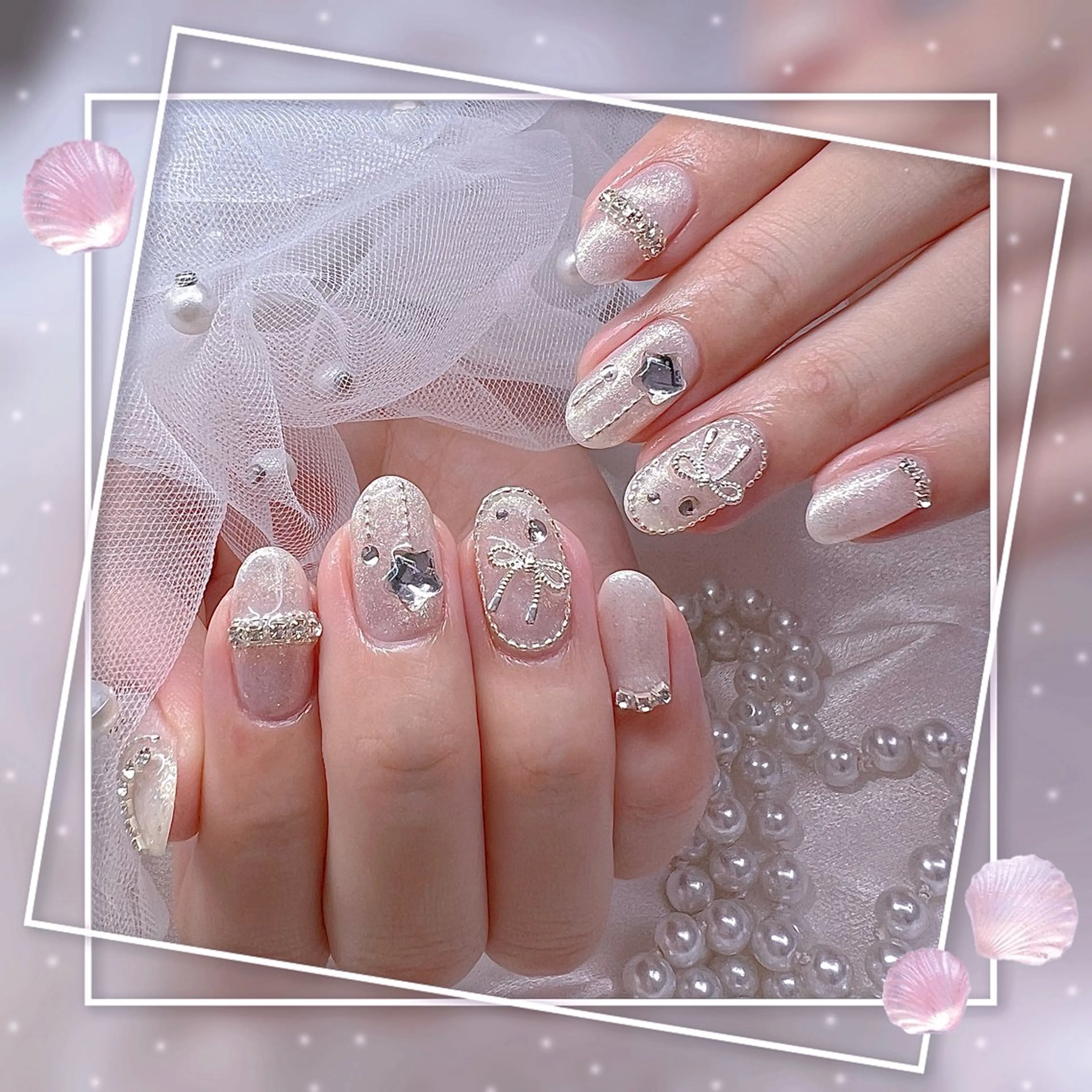 ネイル チークネイル フレンチネイル グラデーション マグネットネイル マグネットフレンチ ハンドネイル ハンドケア Chill Nailsalonのネイルデザイン