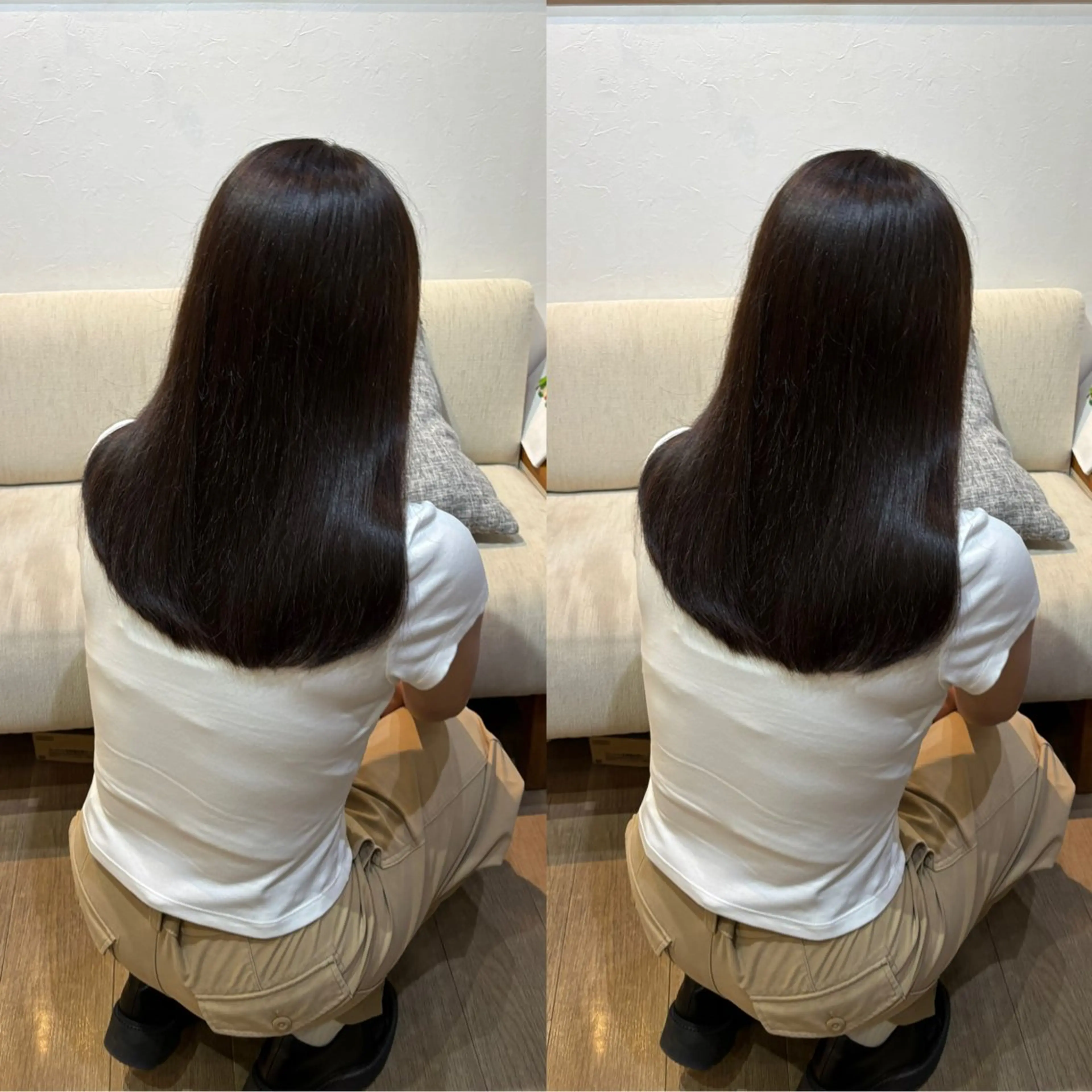 セミロング カラー トリートメント ヘアカラー トリートメント RINNO🌷艶髪/ 艶カラーのヘアスタイル
