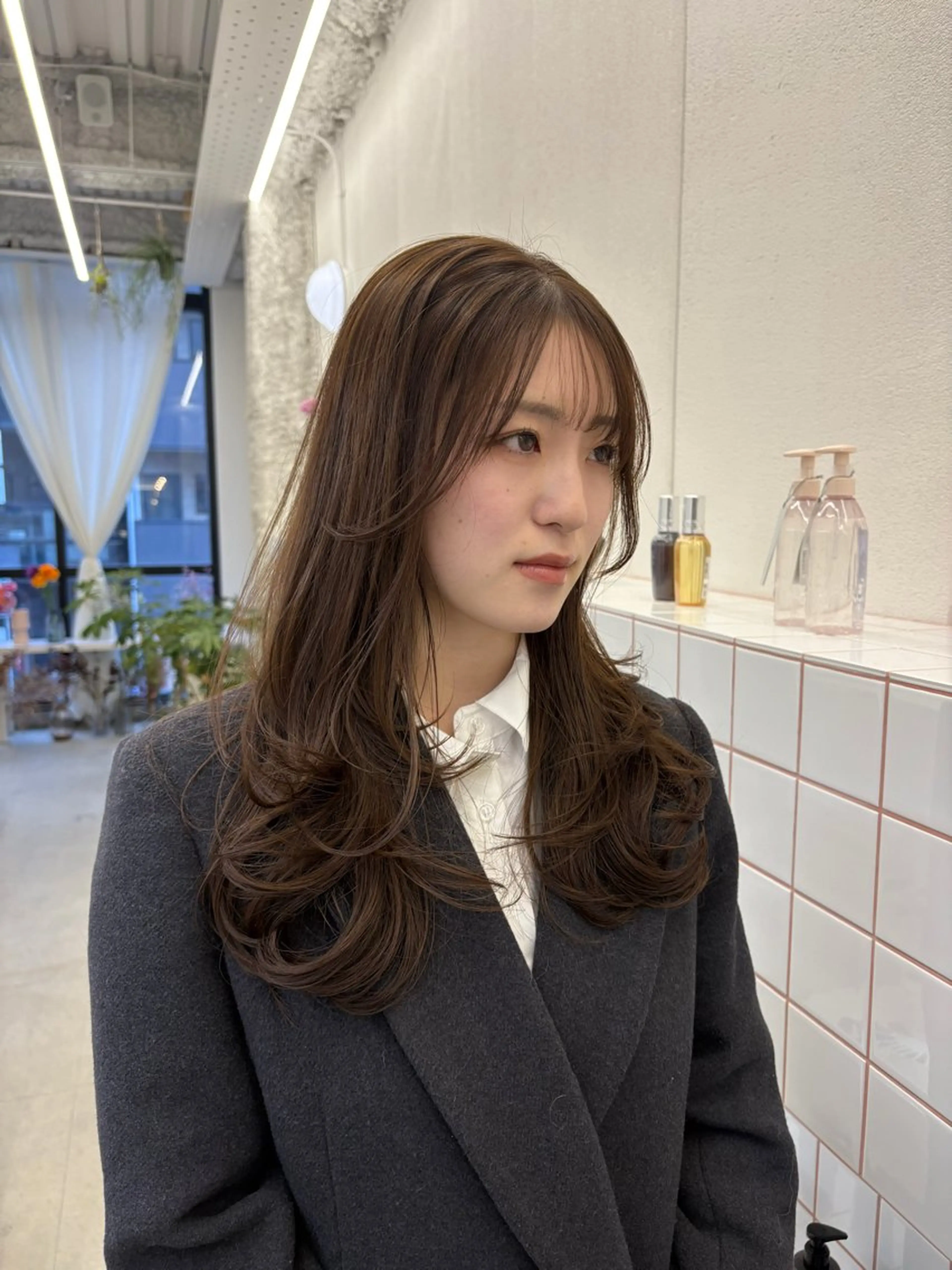 ロング カラー 透明感カラー レイヤーカット カット ヘアカラー トリートメント NIKO/名古屋/ 伏見/花屋併設のヘアスタイル