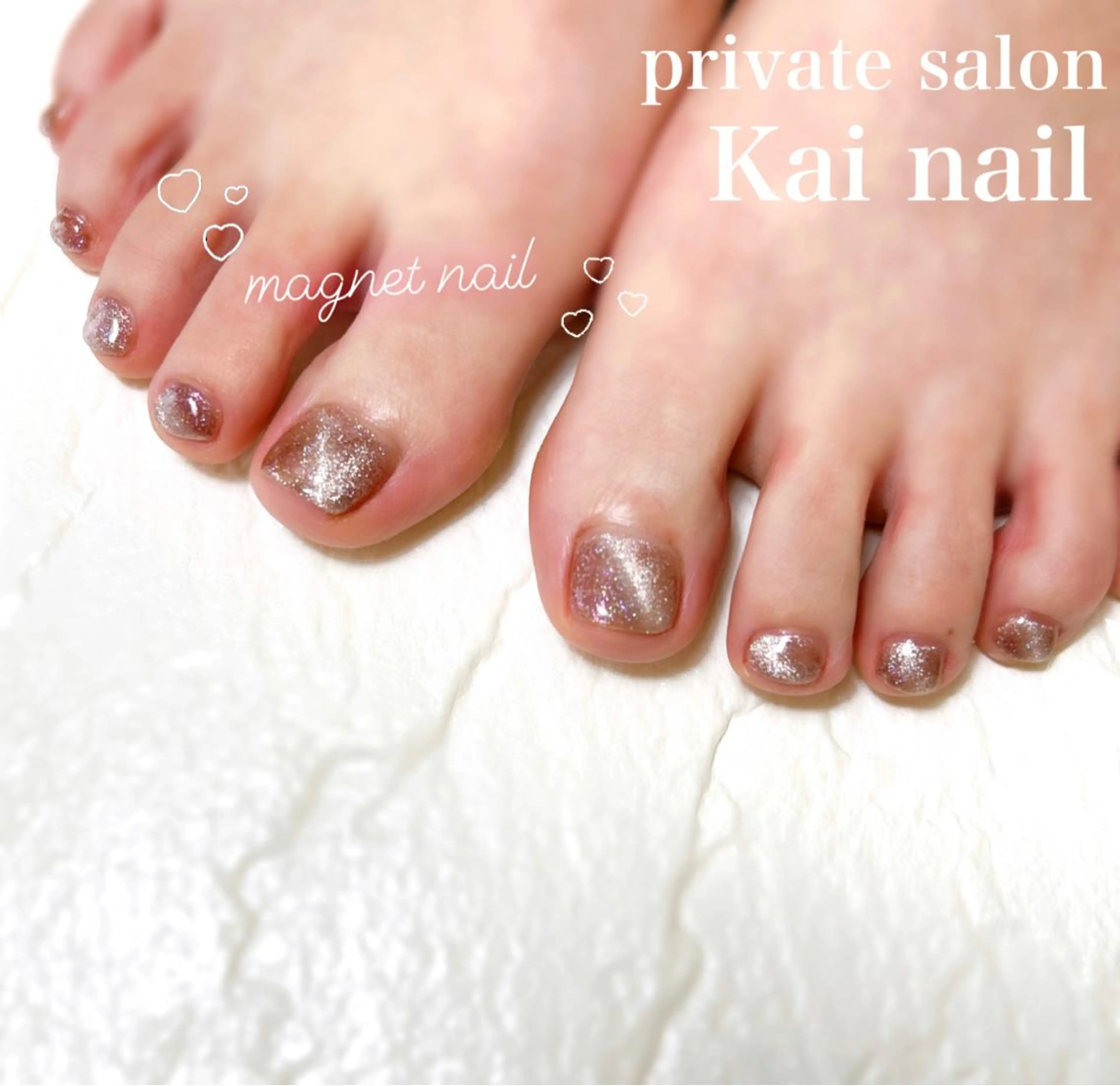 ネイル アートネイル フットネイル ジェルネイル グラデーション マグネットネイル Kai  nail Mayukoのネイルデザイン