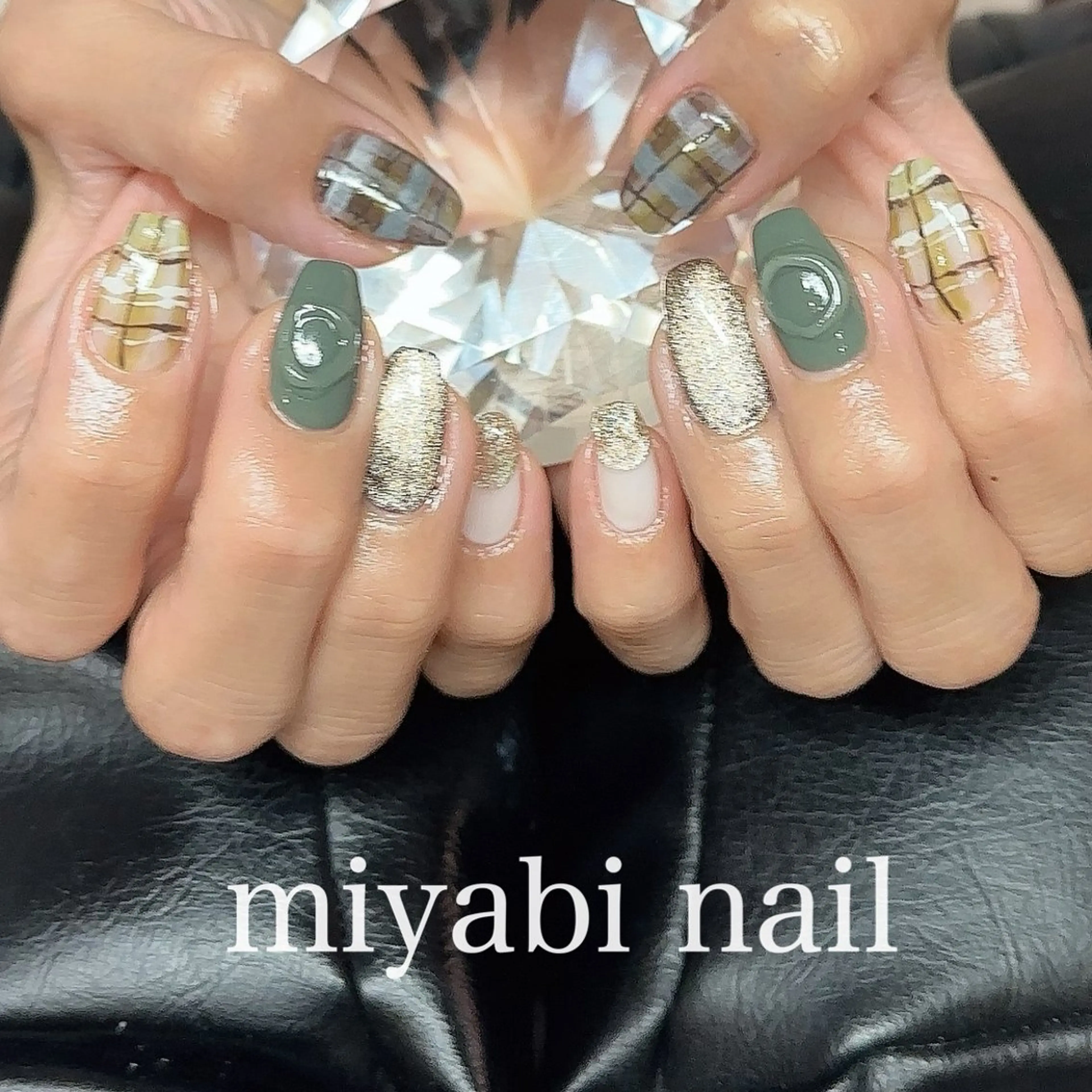 ネイル マグネットネイル 持ち込み ニュアンスネイル ハンドネイル miyabi nail 桂川駅近くのネイルデザイン