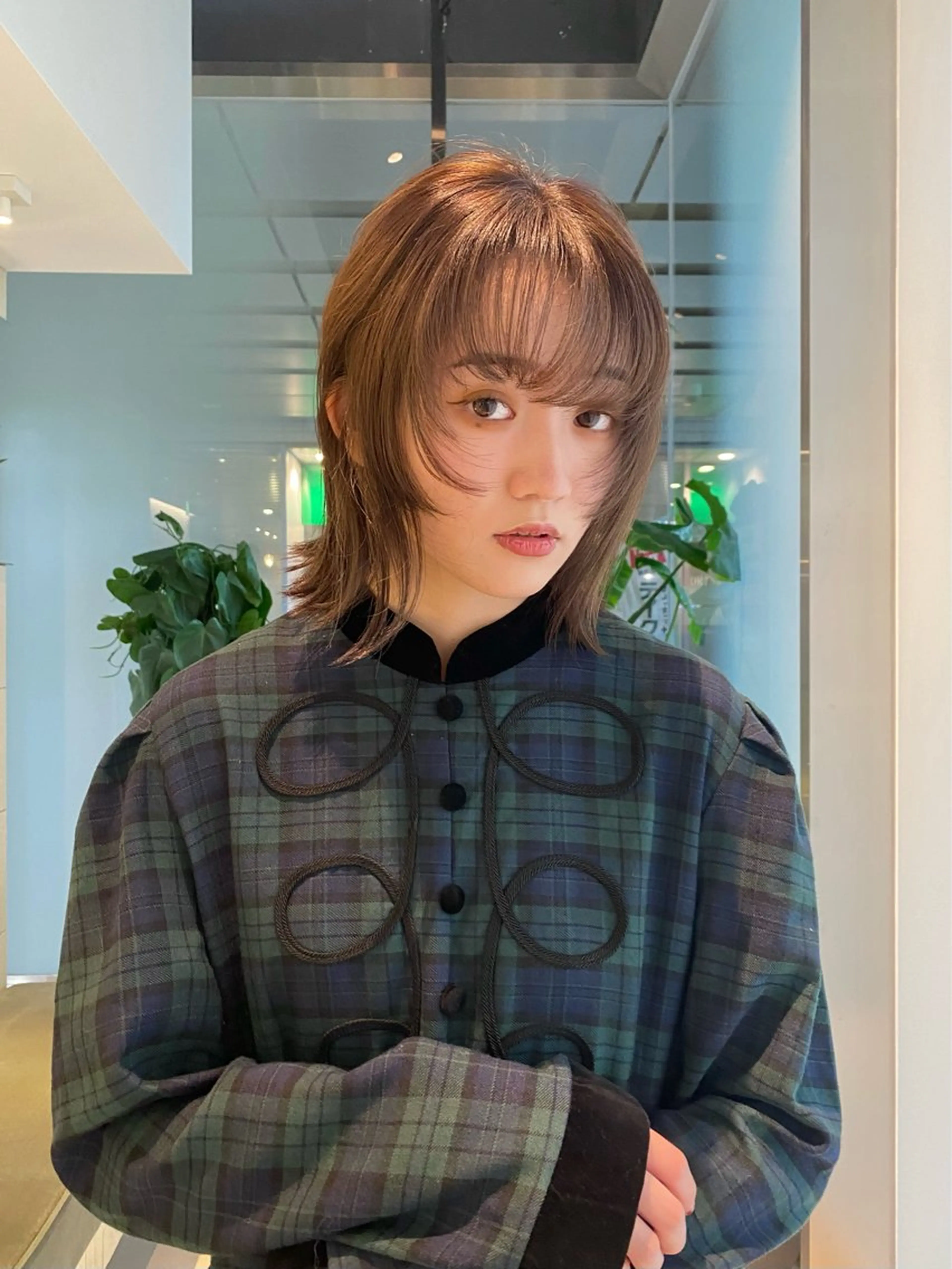 ミディアム カラー カット ヘアカラー トリートメント 村田 りょうやのヘアスタイル