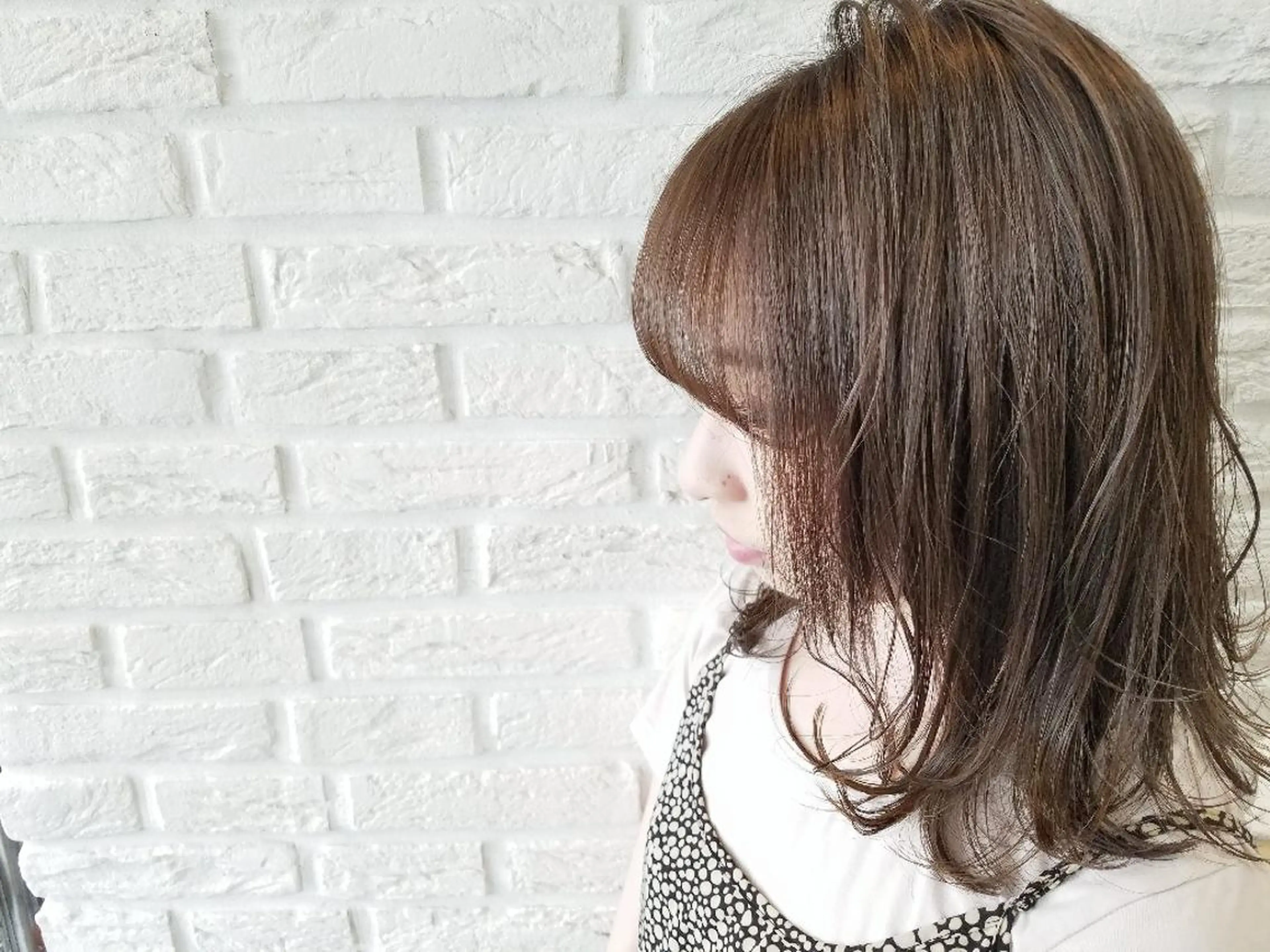 ミディアム カラー ブルーカラー ブルージュ imai /カット/パーマのヘアスタイル