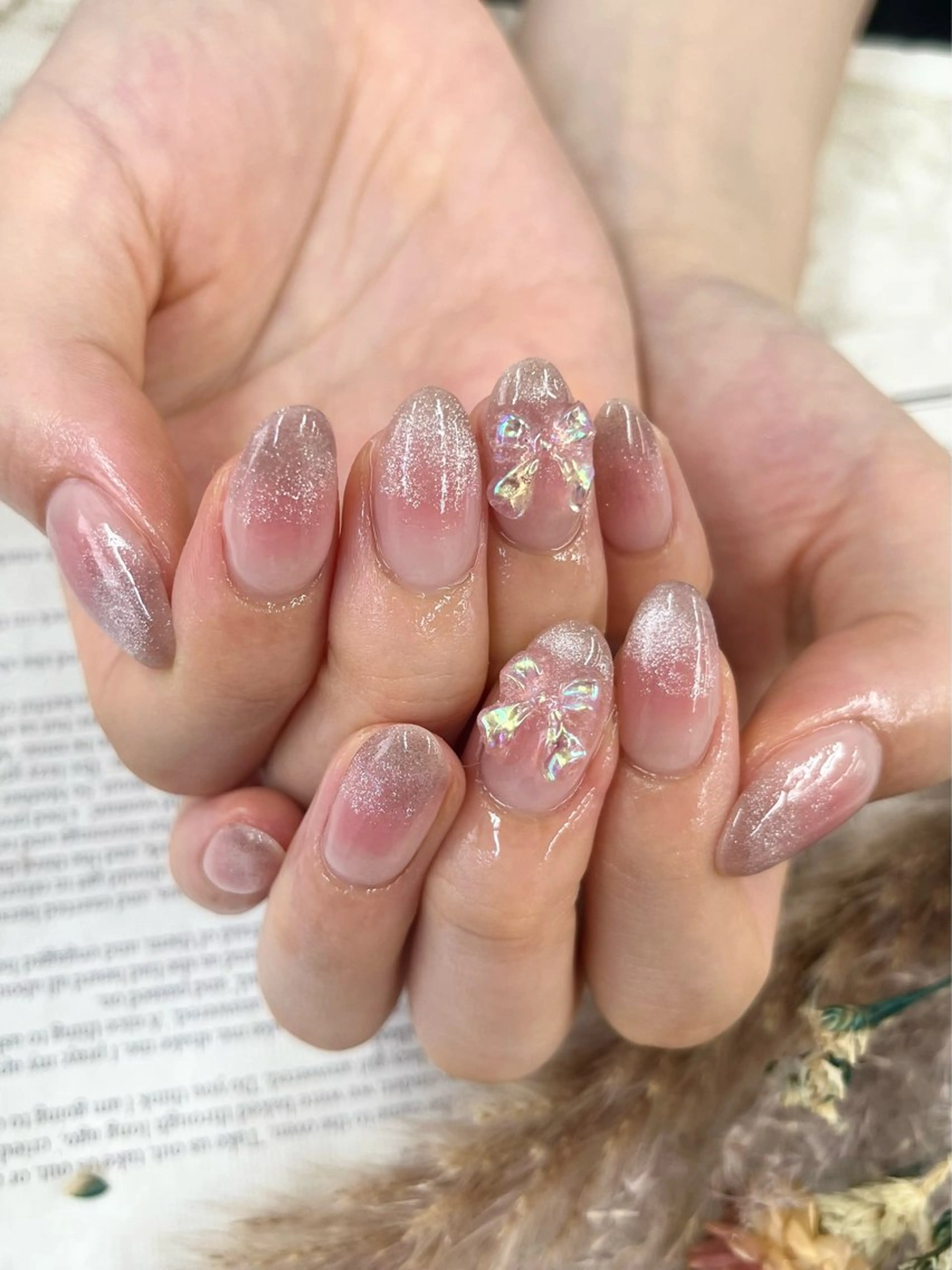 ネイル リボン ハンドネイル Basic町田本店 Suzunaのネイルデザイン