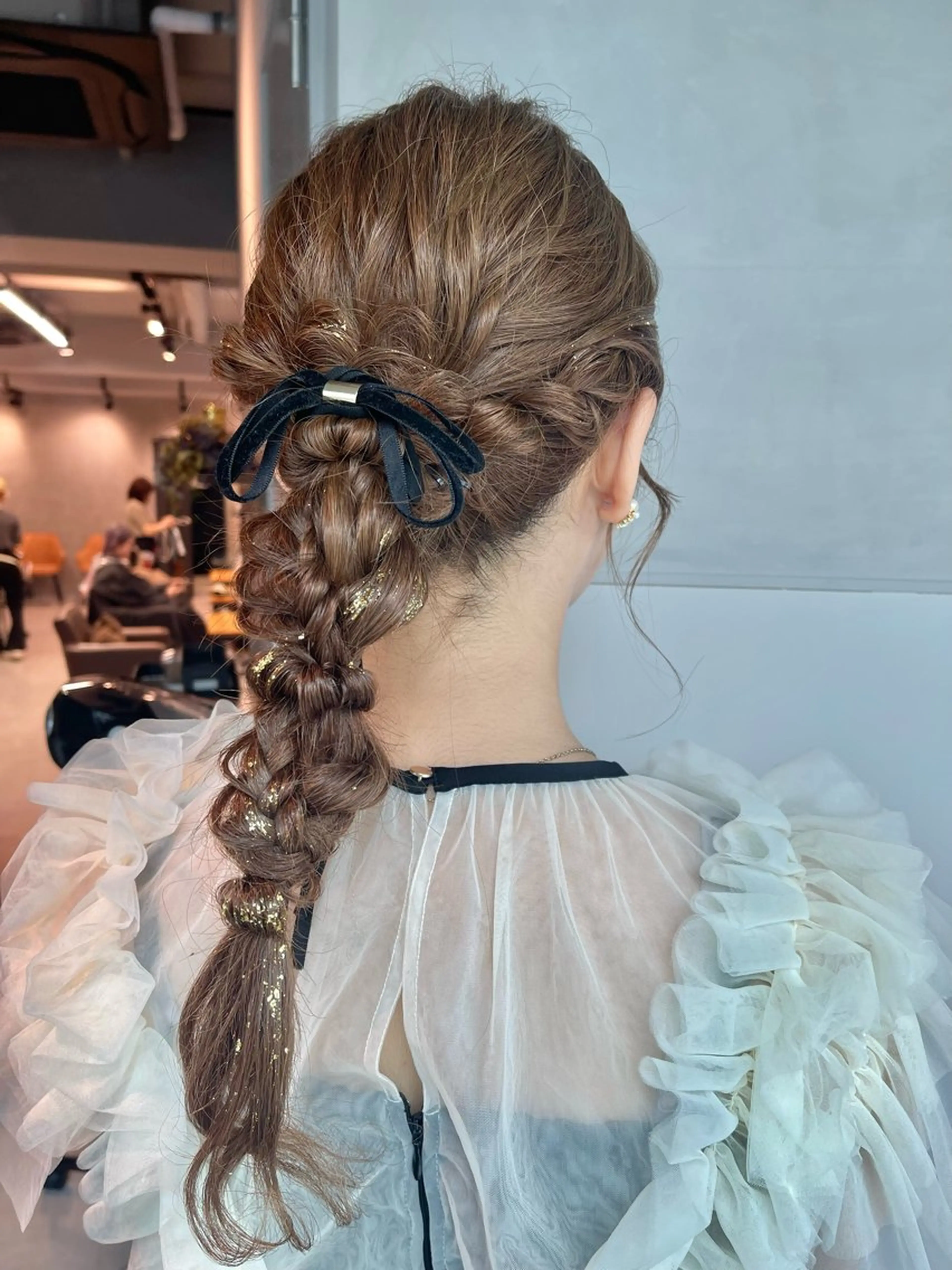 ヘアアレンジ ポニーテール 結婚式・ブライダル 卒業式のヘアスタイル ヘアセット charm《銀座》 ヘアセット/縮毛矯正のヘアスタイル
