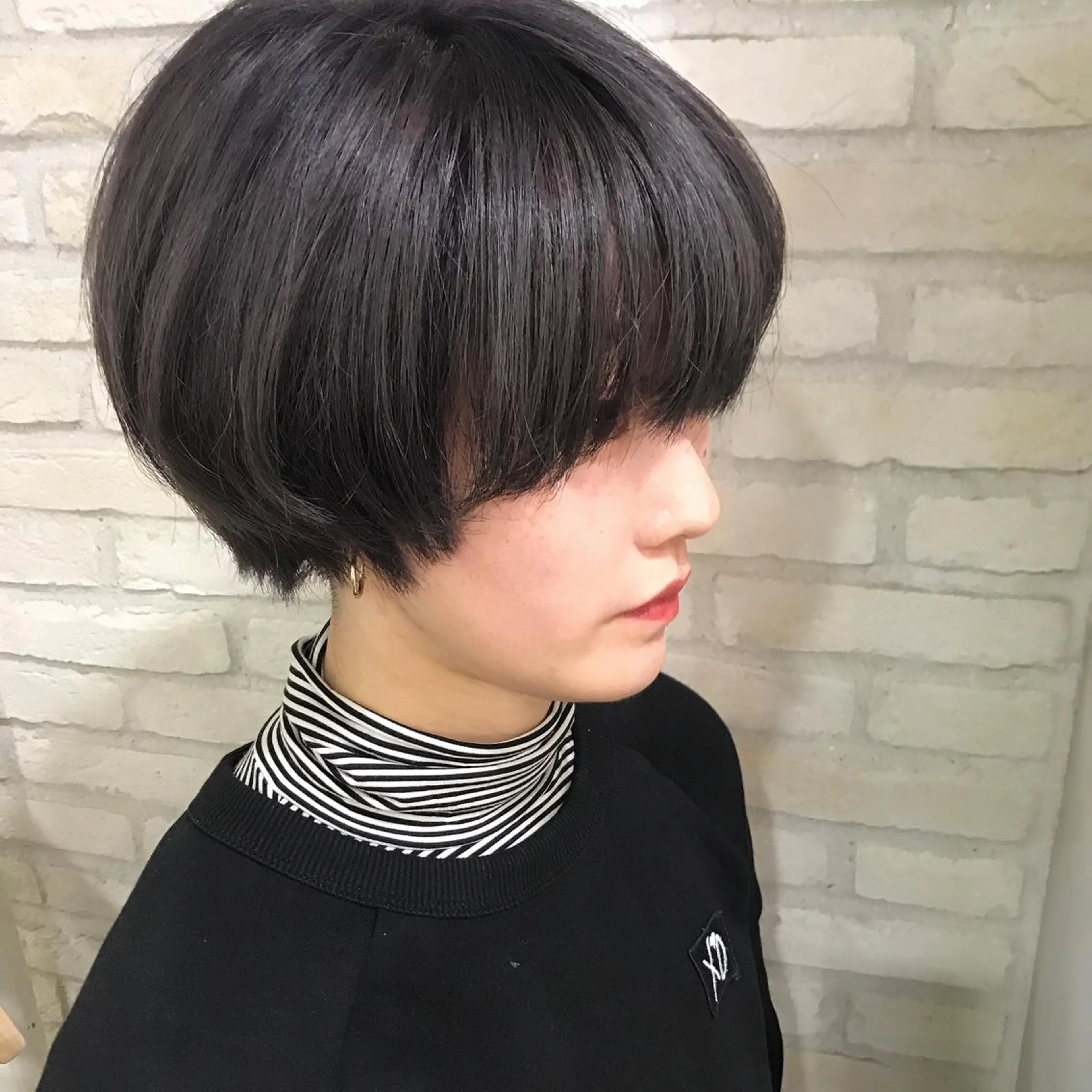 ショート カラー パーマ ダークグレー ダークグレージュ グレージュ ヘアカラー 平内 賢人のヘアスタイル