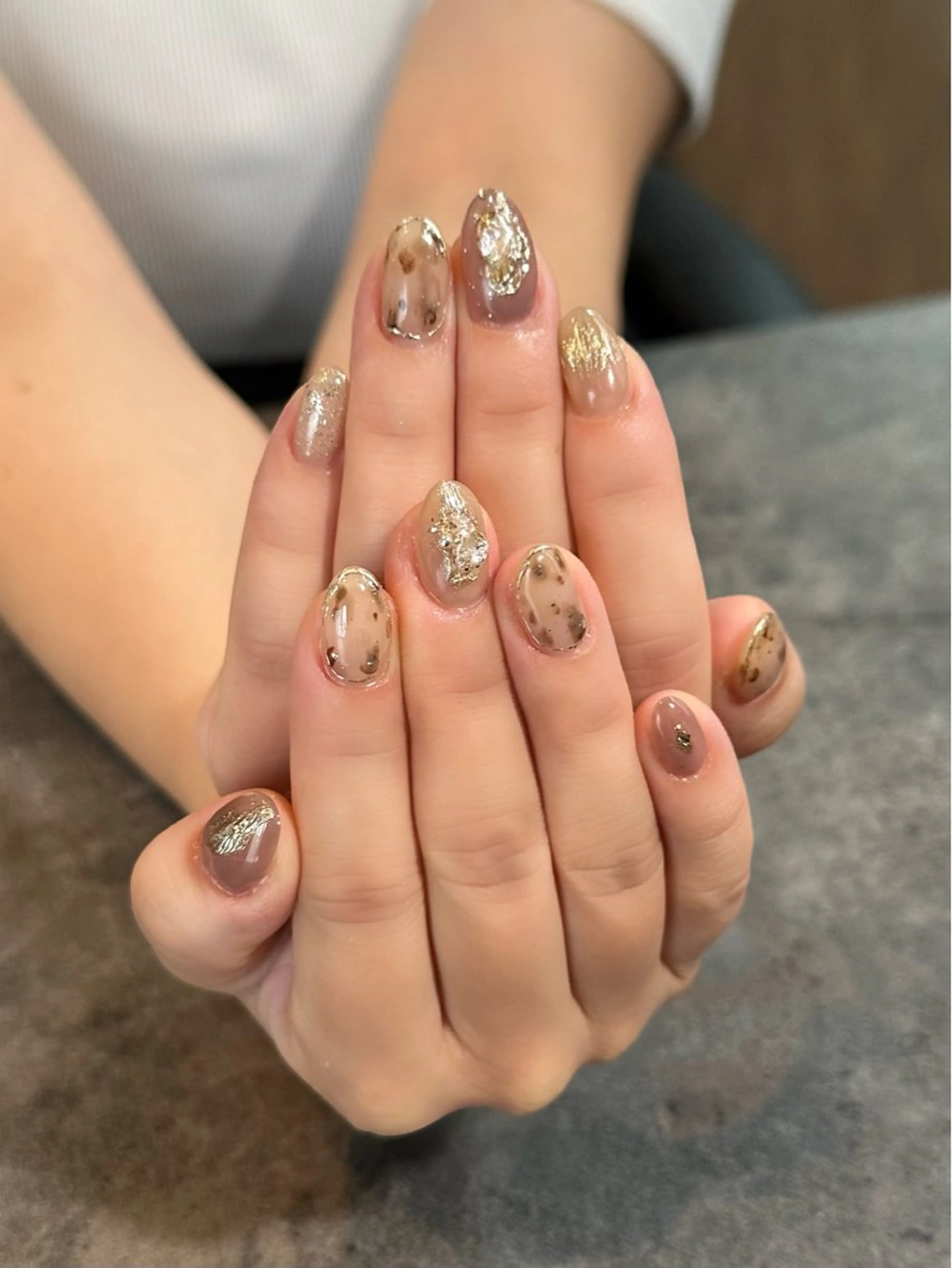ネイル フラワーネイル 大理石ネイル(マーブル) ニュアンスネイル シンプルネイル 夏ネイル nail salon amanoのネイルデザイン