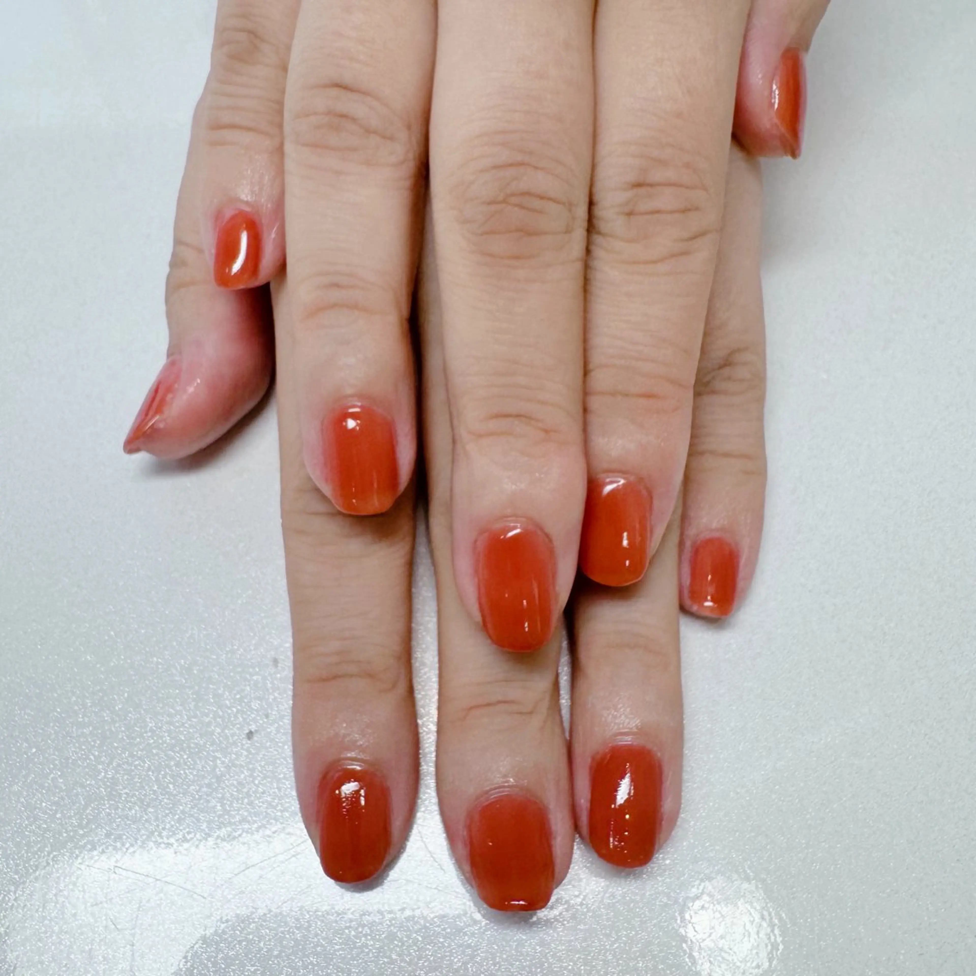 ネイル オレンジ mieux nail aireiのネイルデザイン