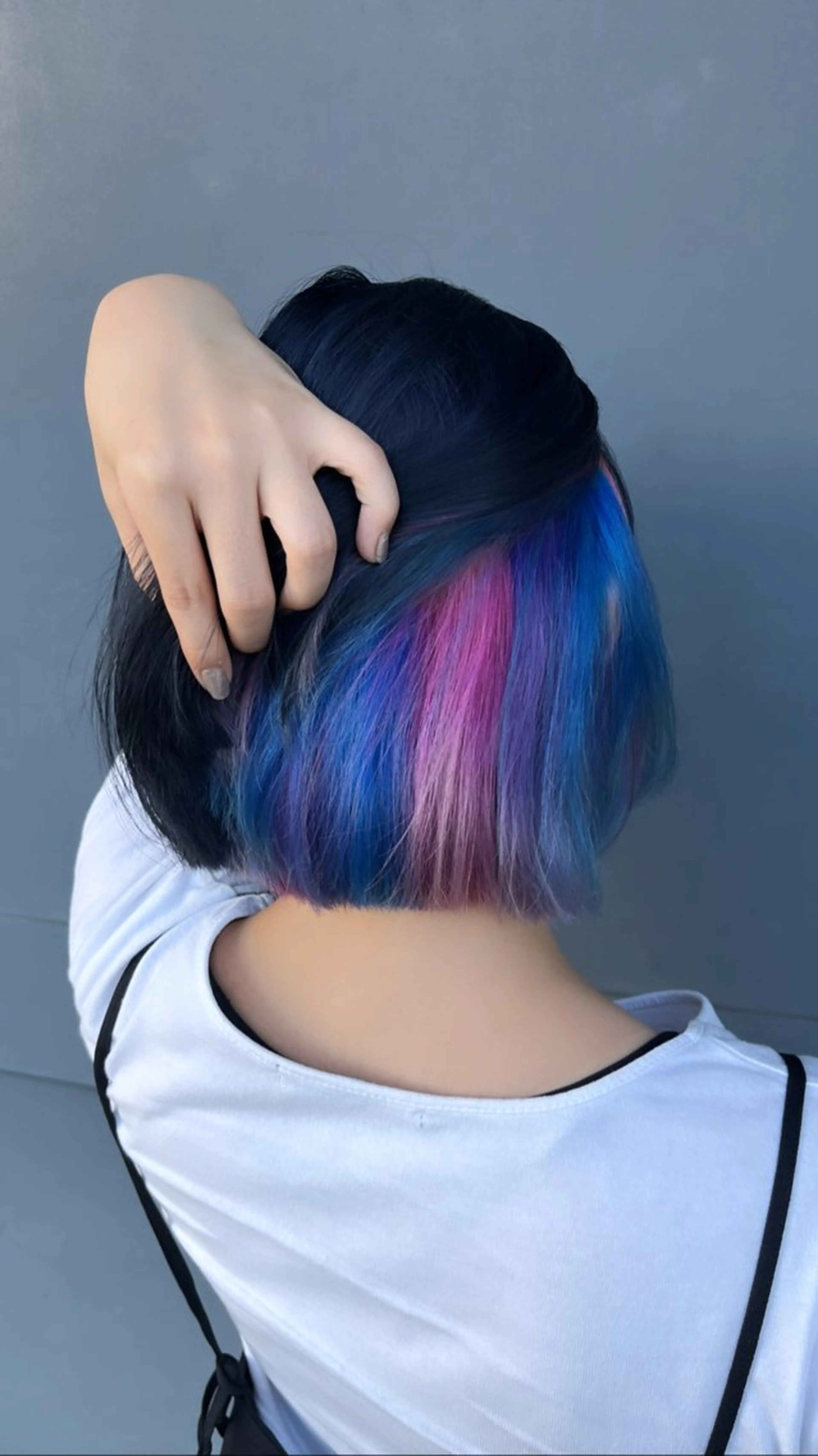 ミディアム カラー ブリーチ デザインカラー 長瀬 友唯のヘアスタイル