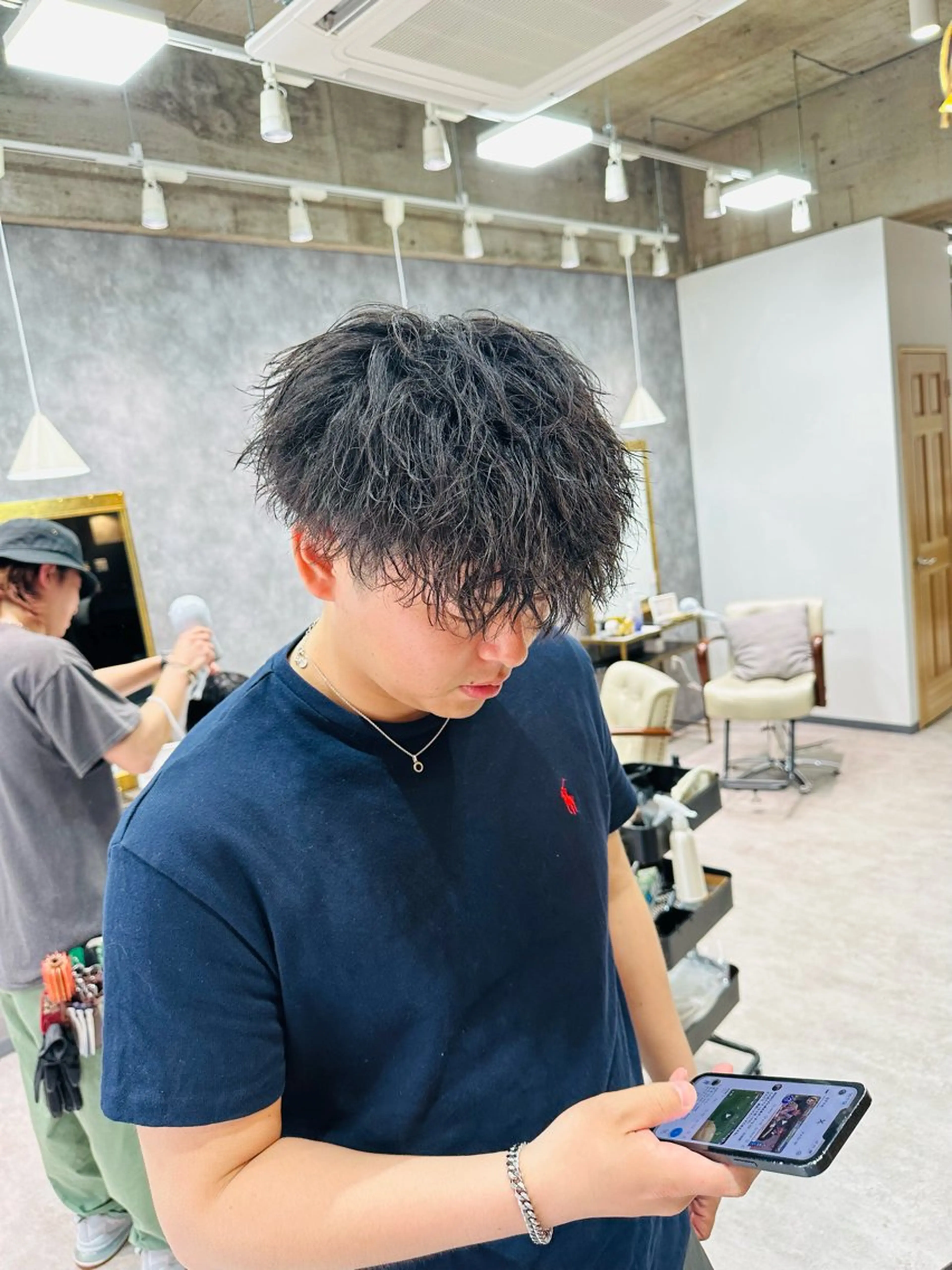 パーマ メンズ 井川 哲也のヘアスタイル