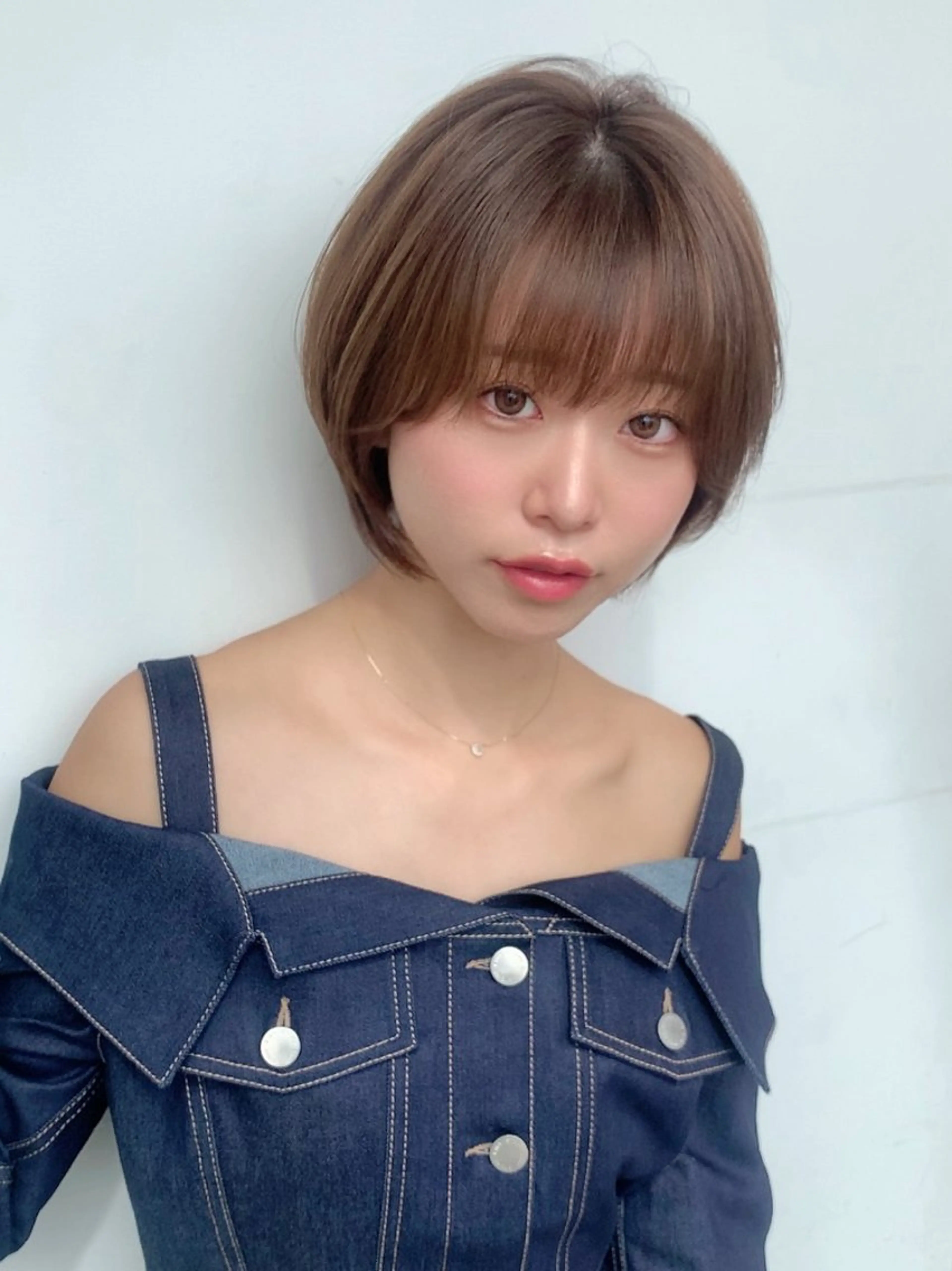 ショート カラー ショートボブ ボブ 顔まわりレイヤー レイヤーカット 似合わせカット カット 縮毛矯正 トリートメント 💎ボブ/似合わせの 達人/縮毛矯正/畔上のヘアスタイル