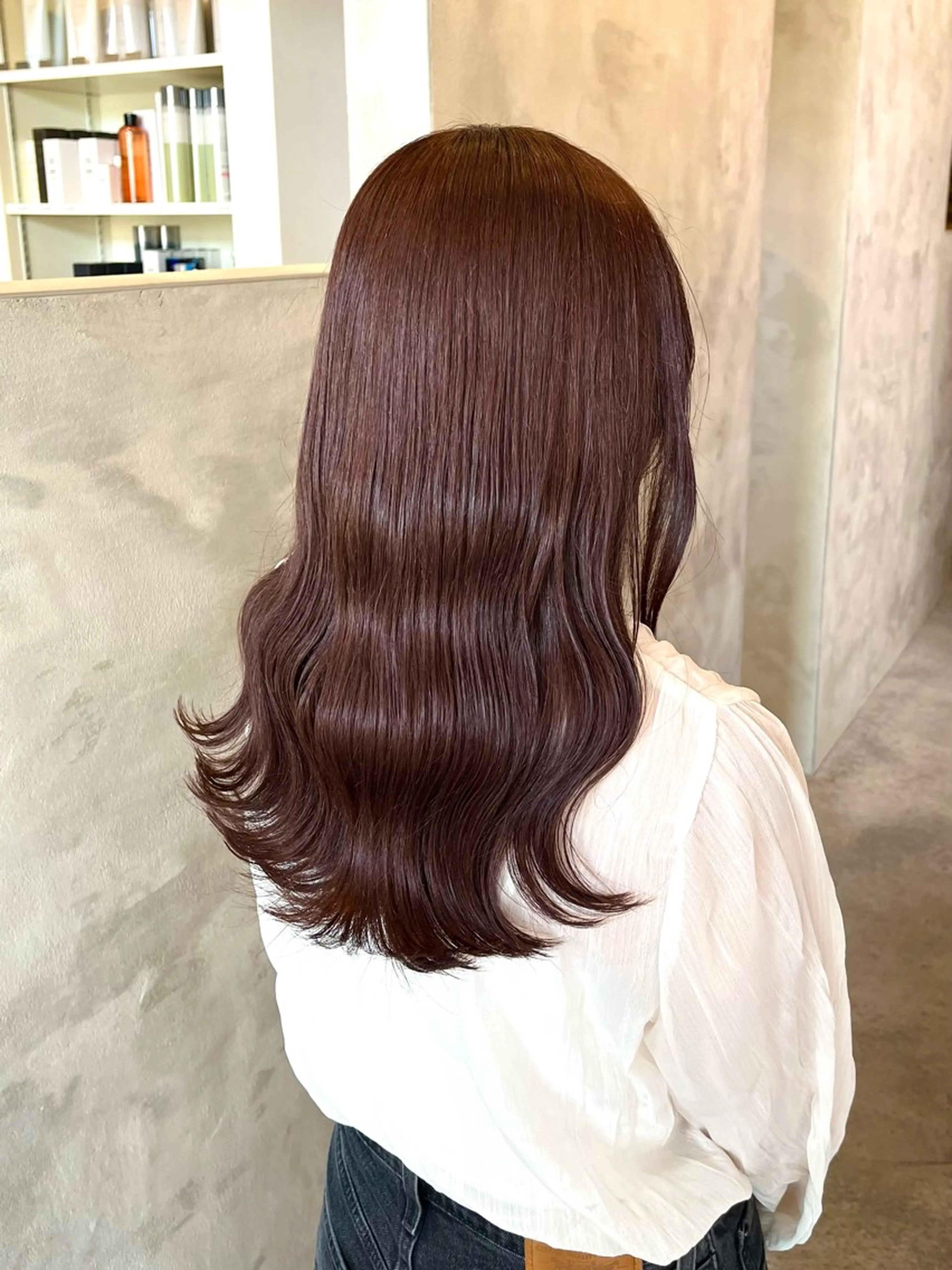 ロング カラー ブラウンカラー パープルカラー パープルブラウン カット ヘアカラー トリートメント Salon de  COCO所属・Yu kaのヘアスタイル
