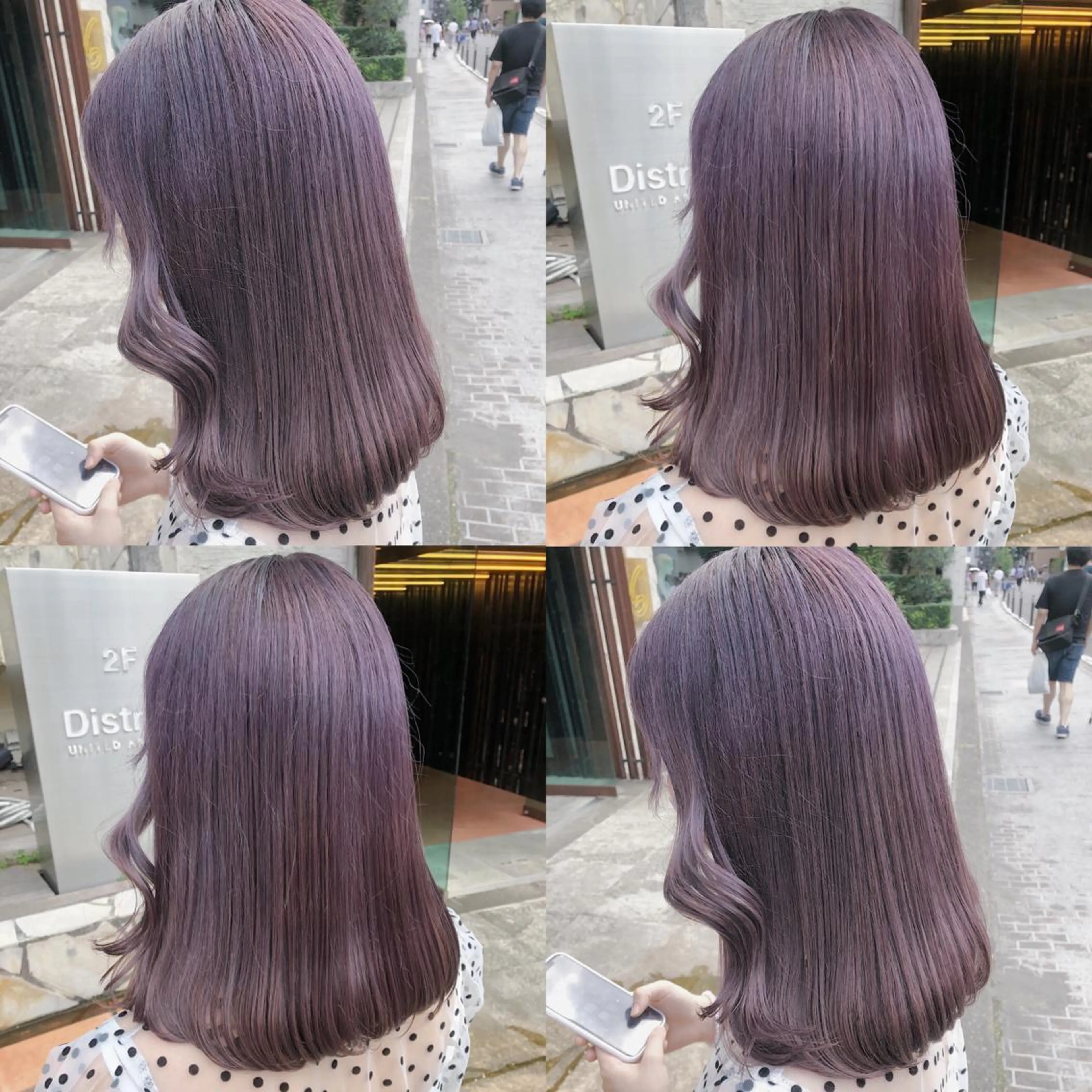 セミロング カラー メンズ キッズ ヘアカラー トリートメント 💟Chloe原宿店 🩶ハイトーンのヘアスタイル