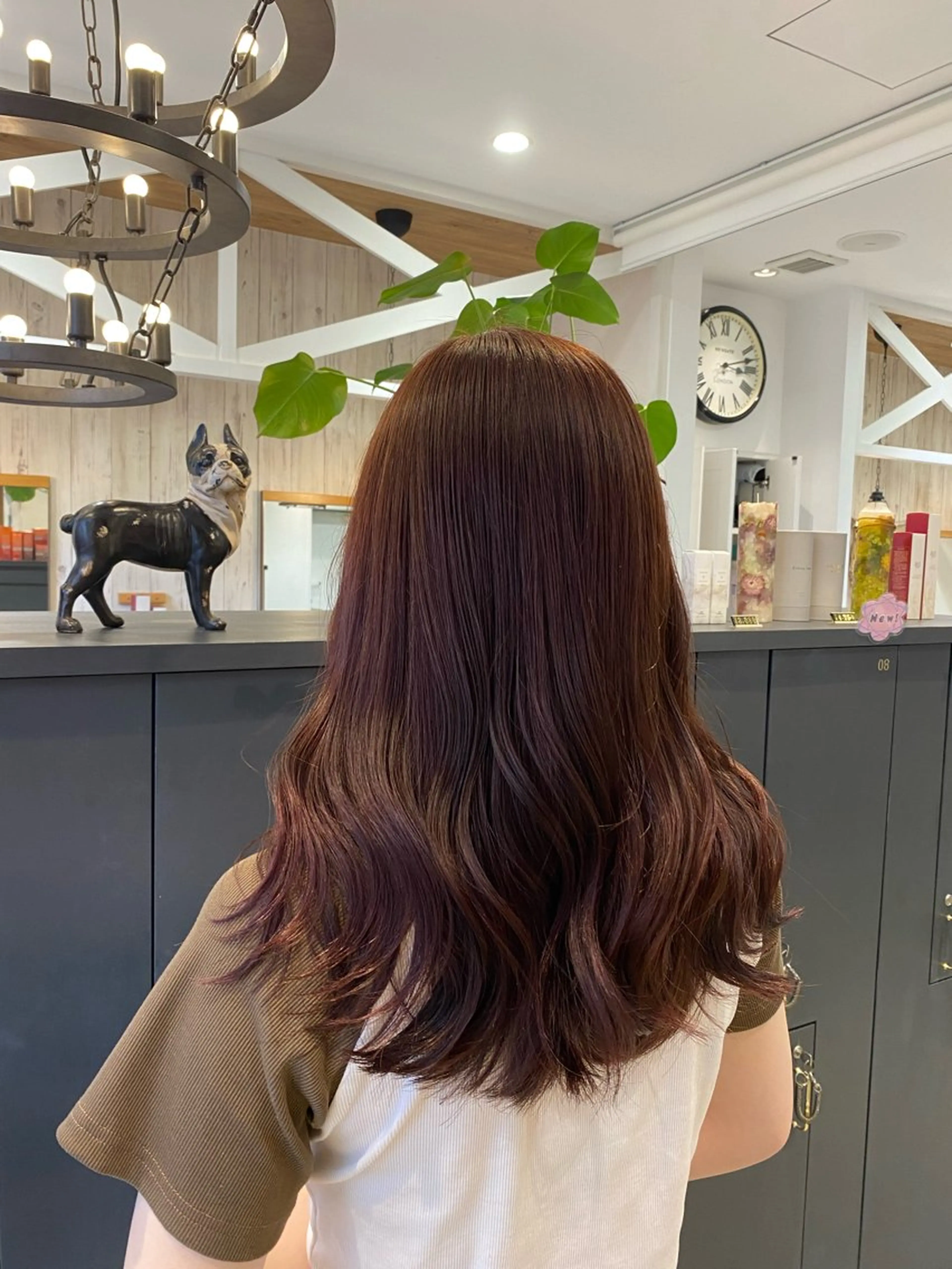 ロング カラー ブラウンカラー オレンジ オレンジブラウン ヘアカラー 柴田 枝利子のヘアスタイル