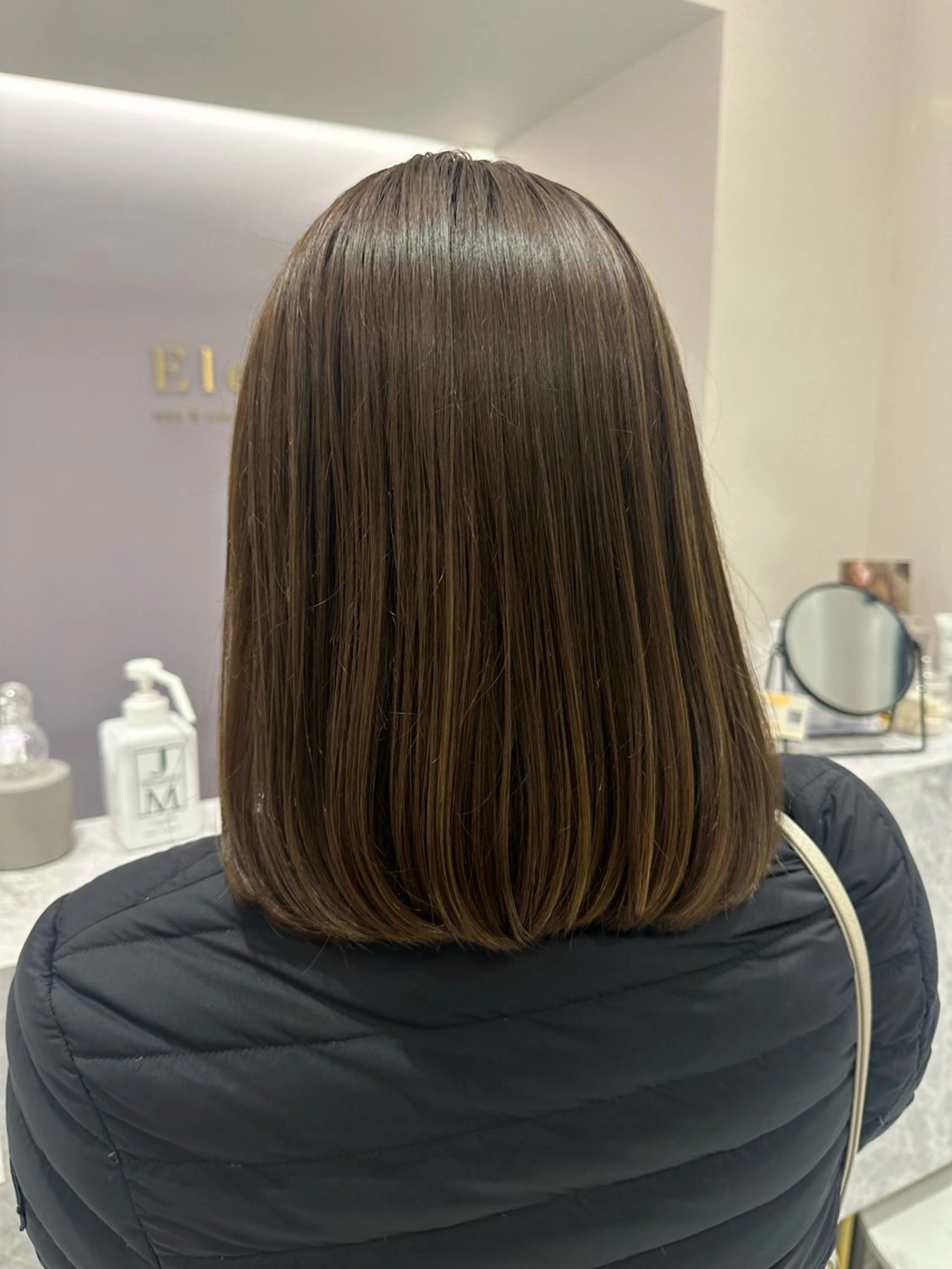 ミディアム カラー カット ヘアカラー トリートメント 韓国レイヤー✨ yasuko銀座のヘアスタイル
