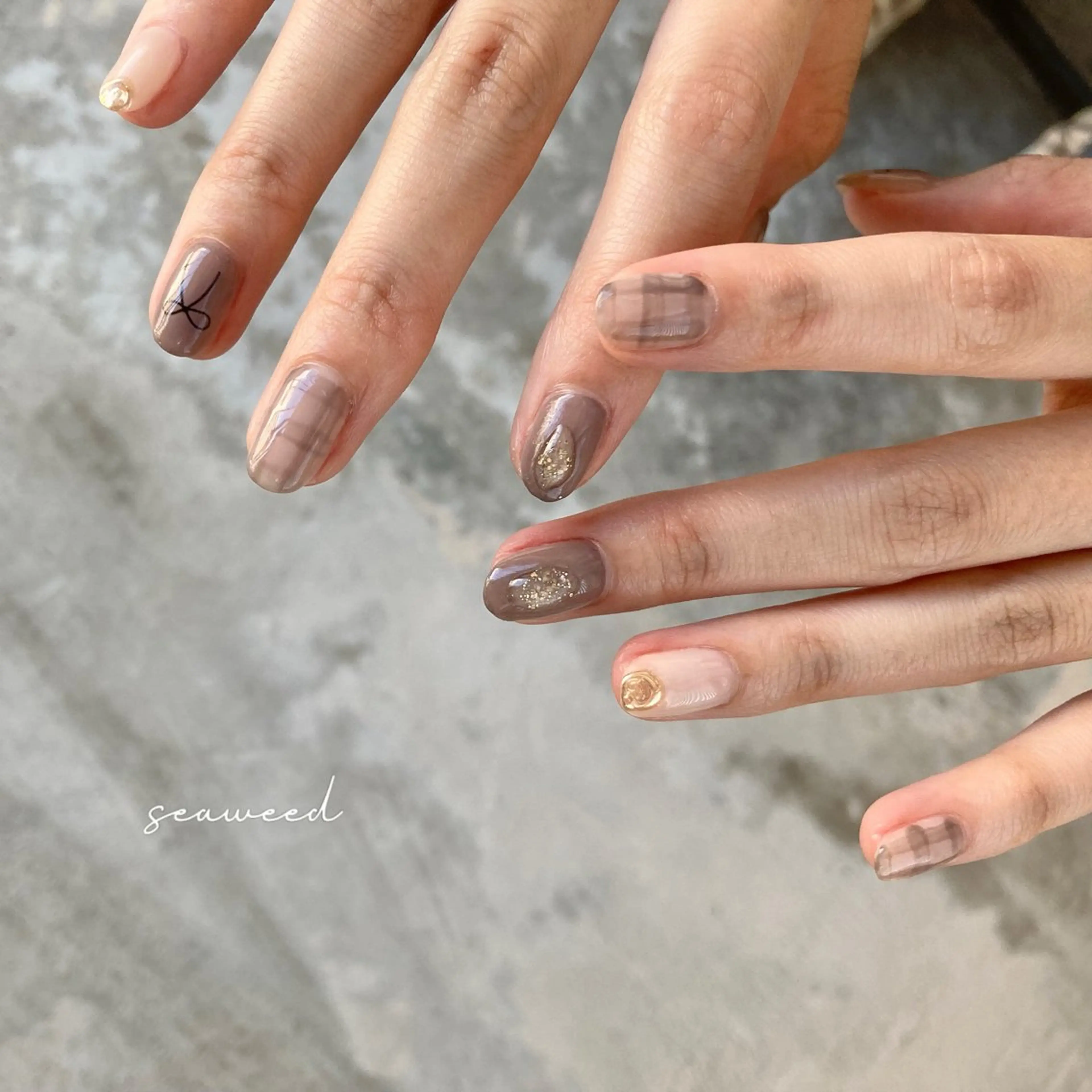 ネイル ハンドネイル seaweed nailのネイルデザイン