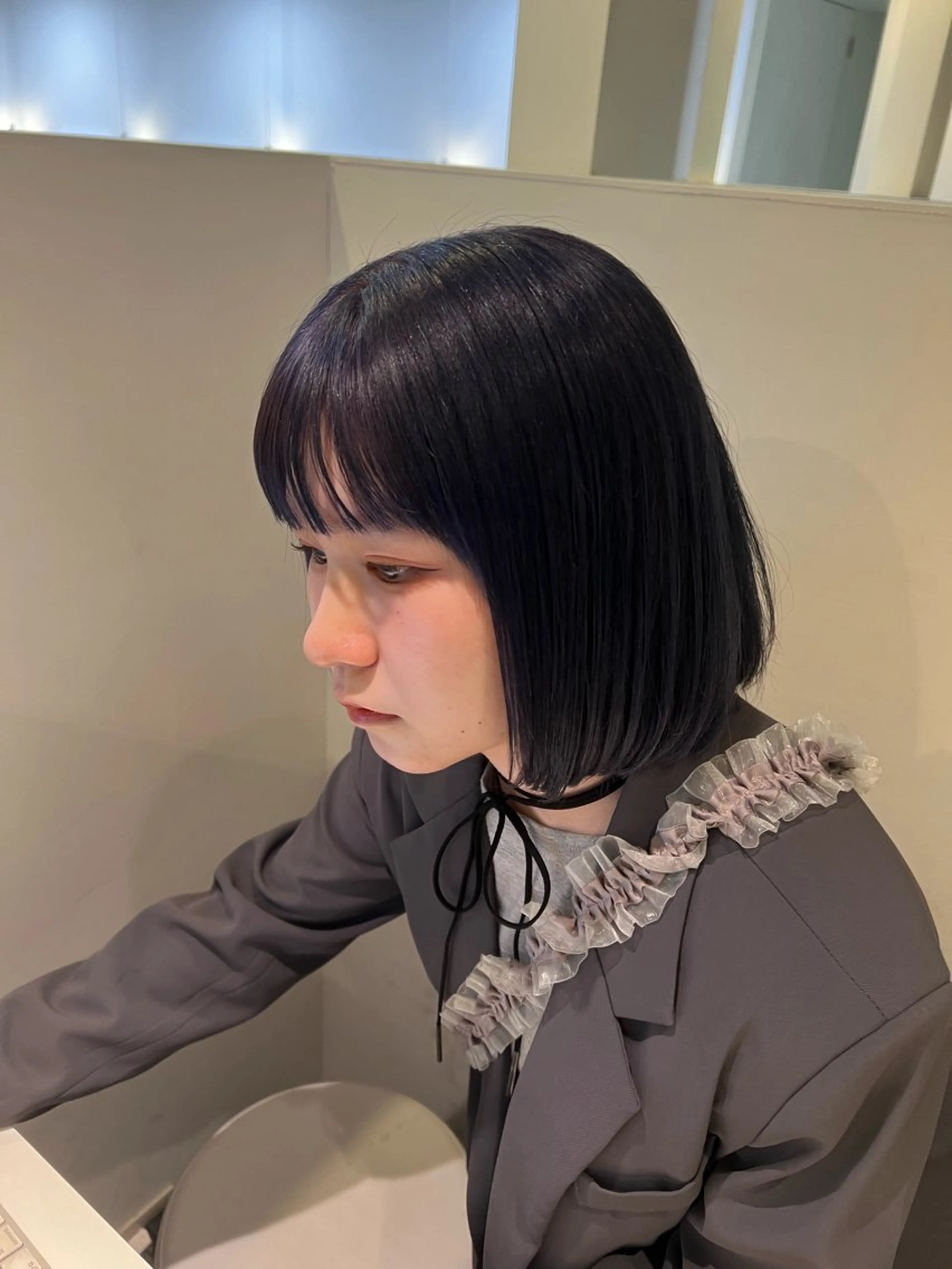 ショート カット パーマ トリートメント 長田 唯のヘアスタイル