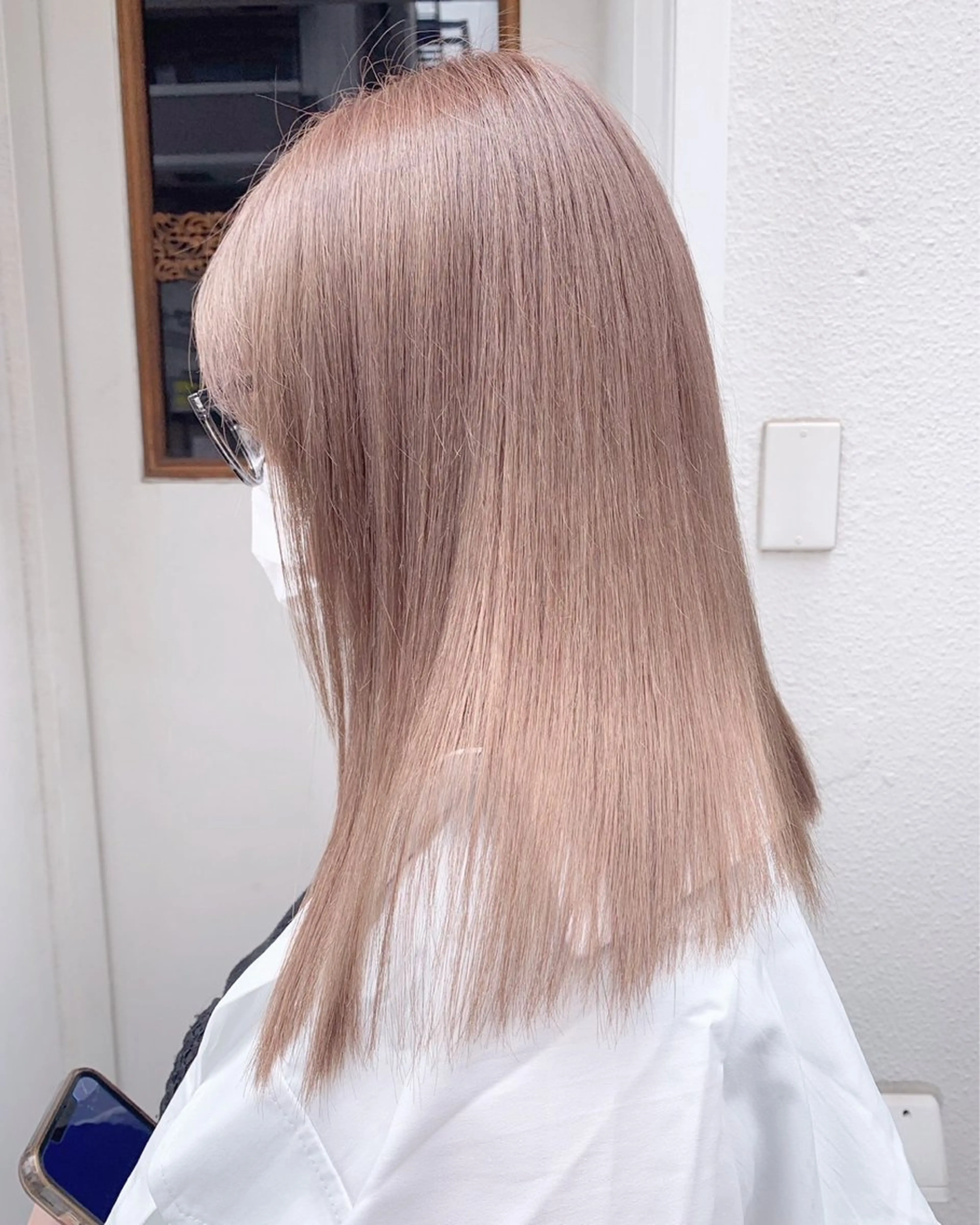セミロング カラー ヘアカラー トリートメント Kraemer paris福岡所属・合庭 柚のヘアスタイル