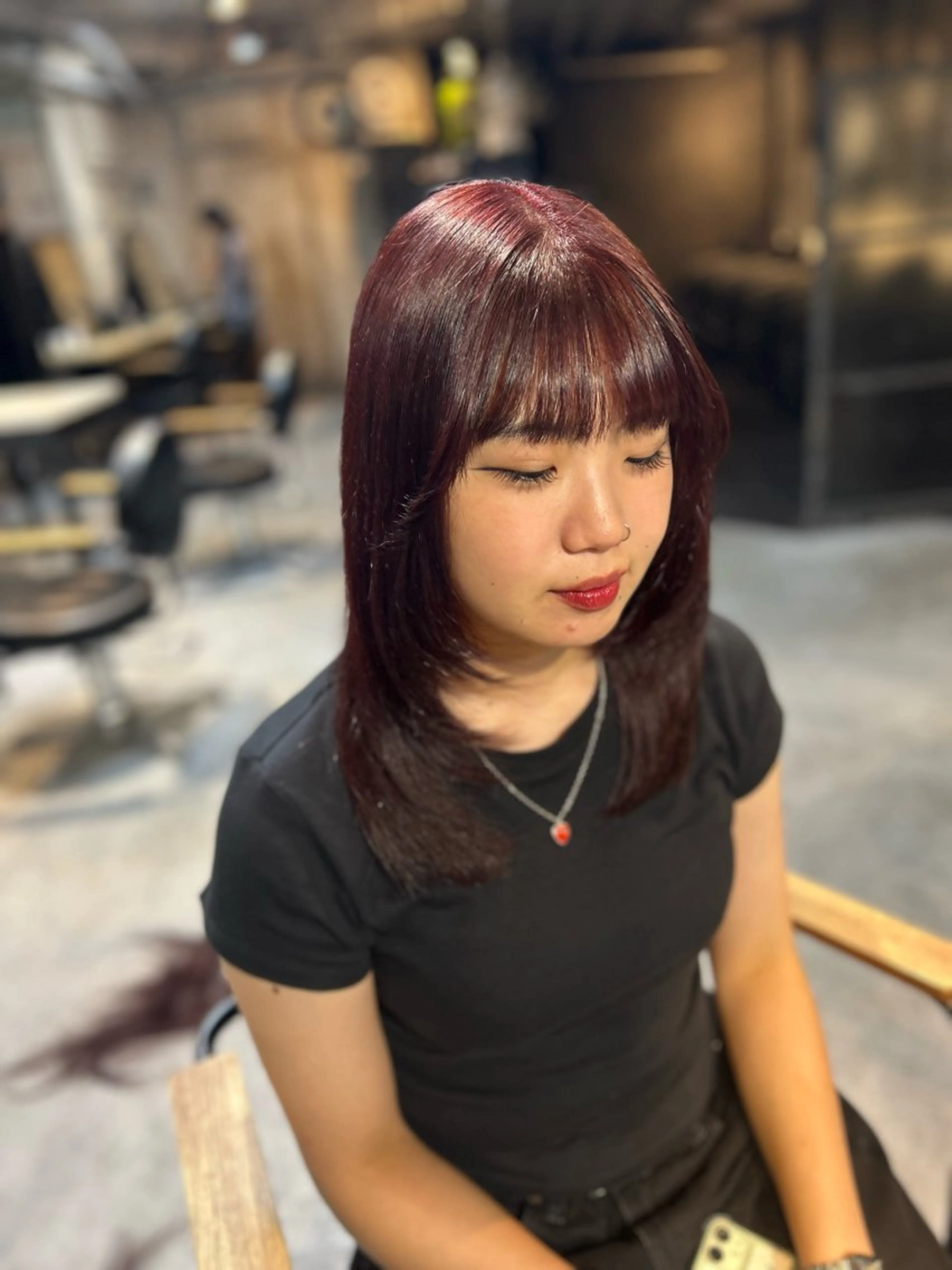 ミディアム カット ヘアカラー 縮毛矯正 🌷ブリーチ縮毛矯正 /mina🌷のヘアスタイル