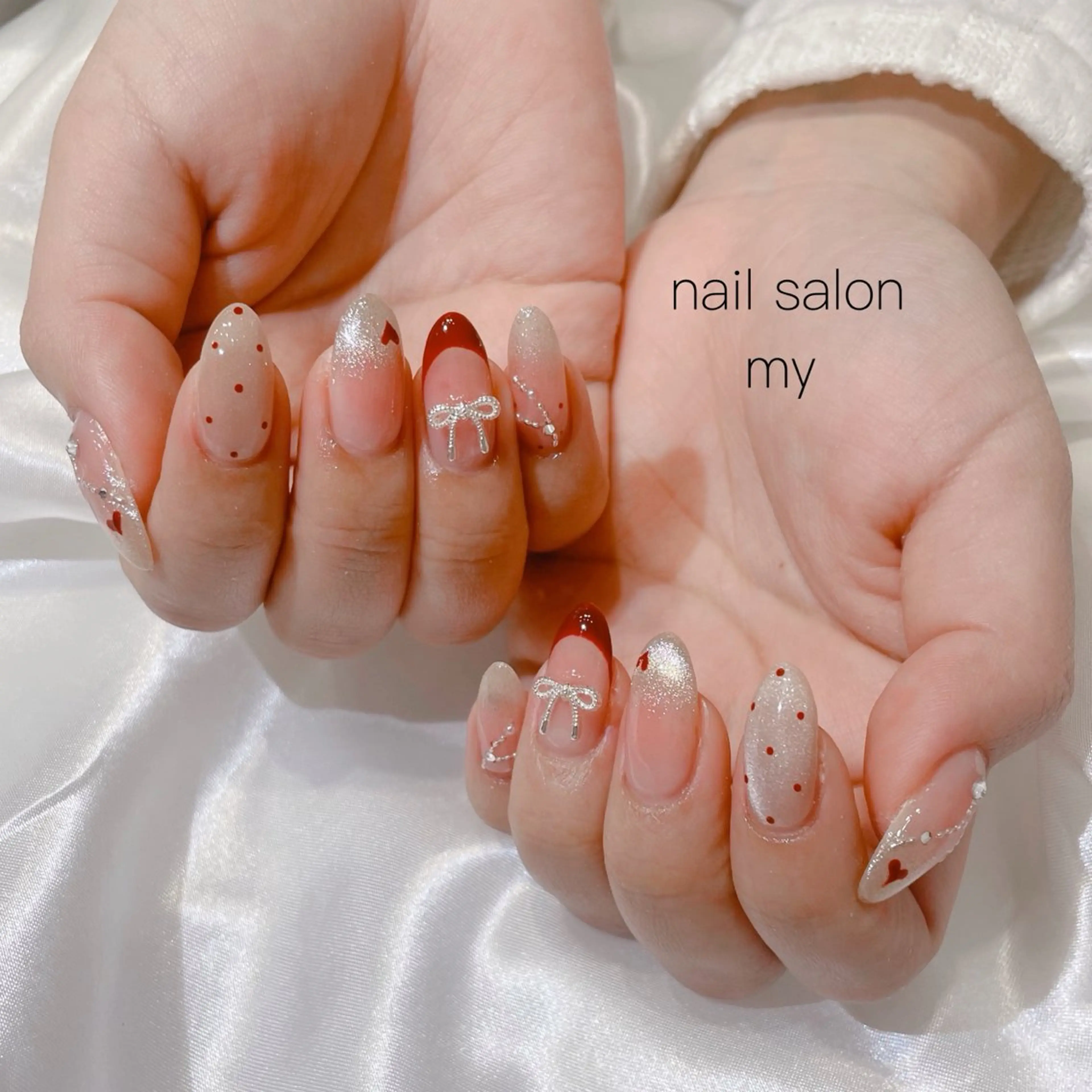 ネイル アートネイル ジェルネイル 韓国ネイル マグネットネイル ニュアンスネイル ハンドネイル Nail salon MY所属・NailSalon MYのネイルデザイン