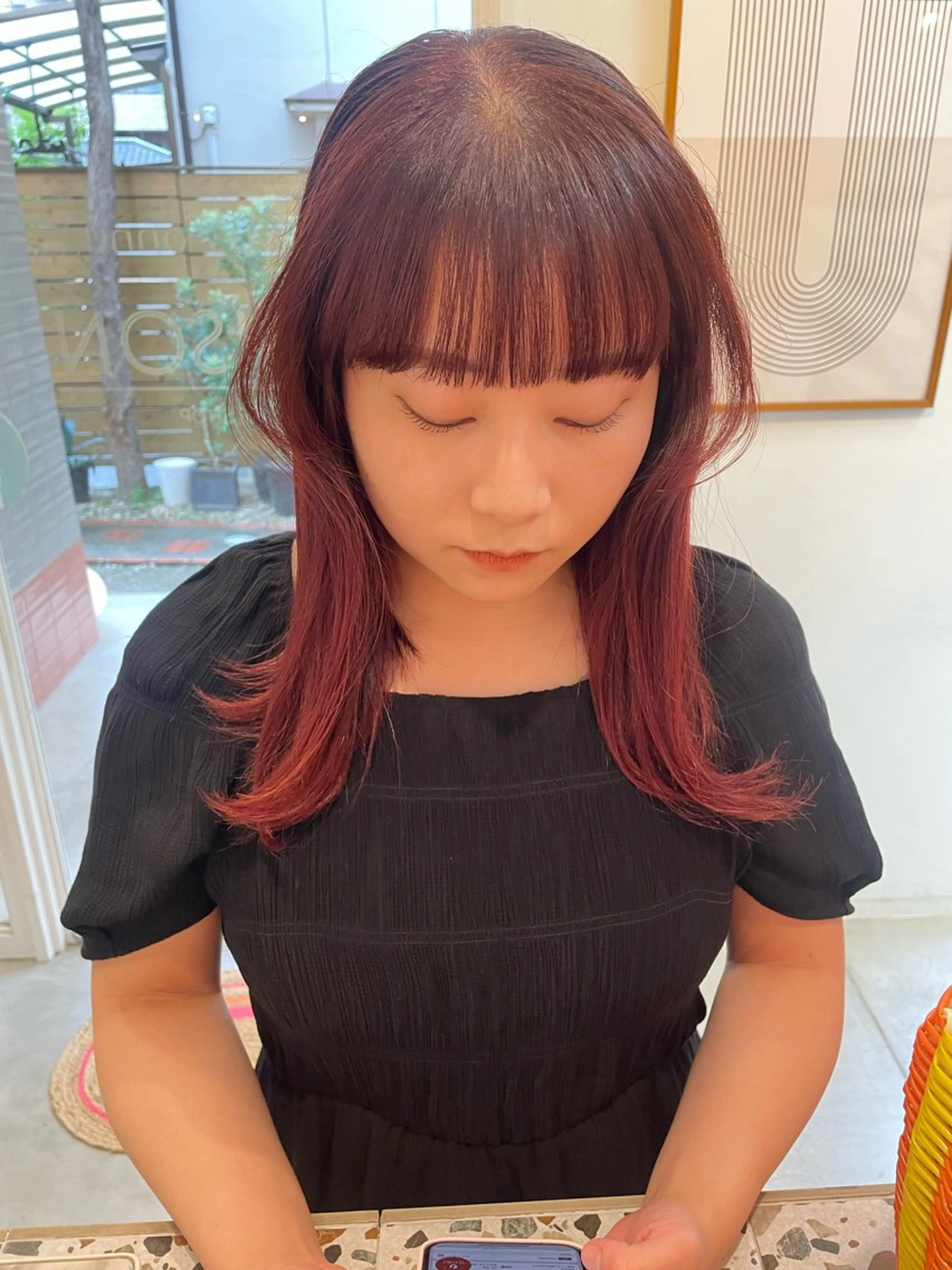ミディアム ALLYS 渋谷店所属・最高級の艶のある カラーmei🎨のヘアスタイル
