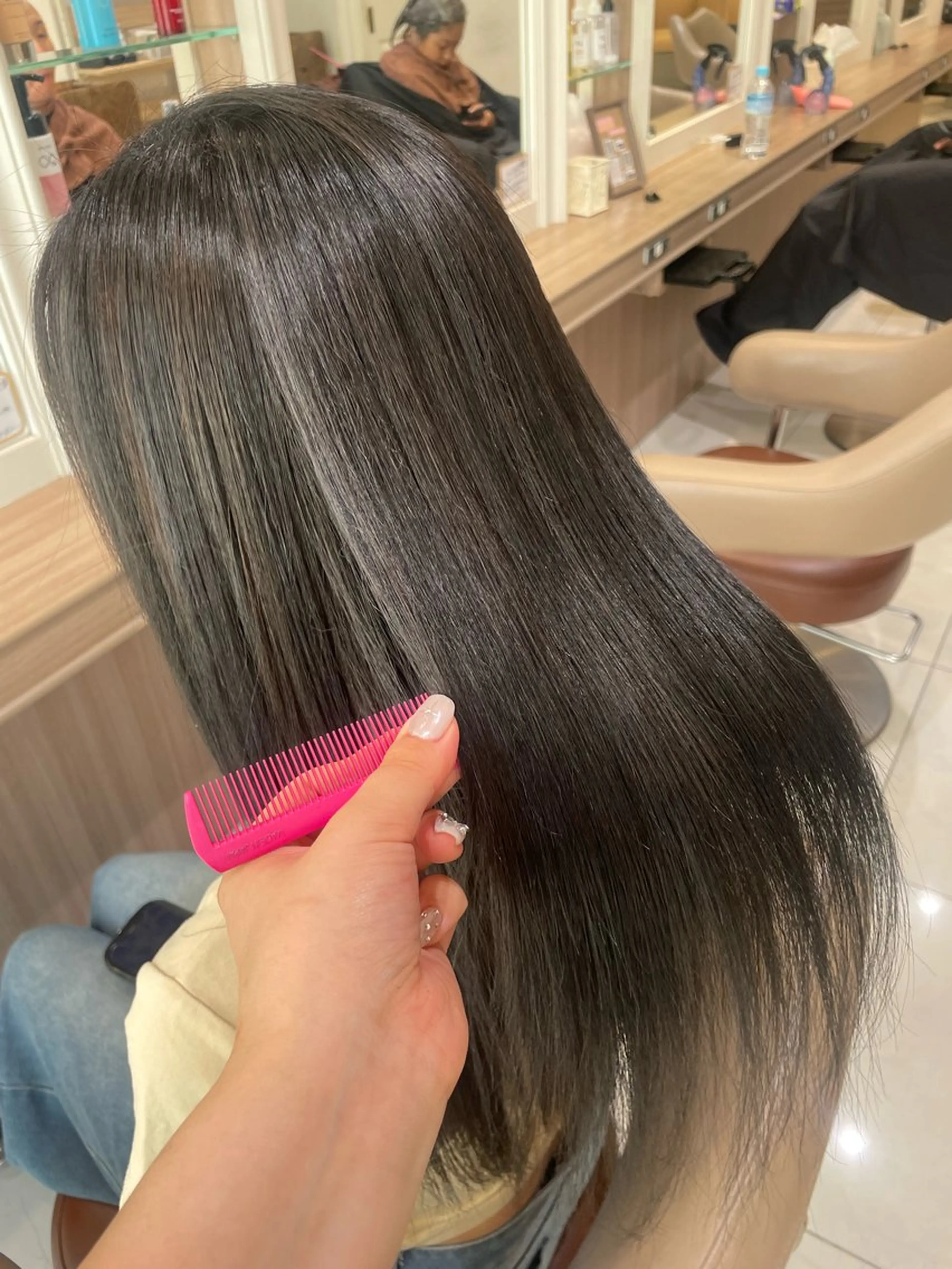 ロング パーマ カット ヘアカラー 縮毛矯正 韓国ヘアメイク🎀/ 縮毛矯正✨山本媛香のヘアスタイル