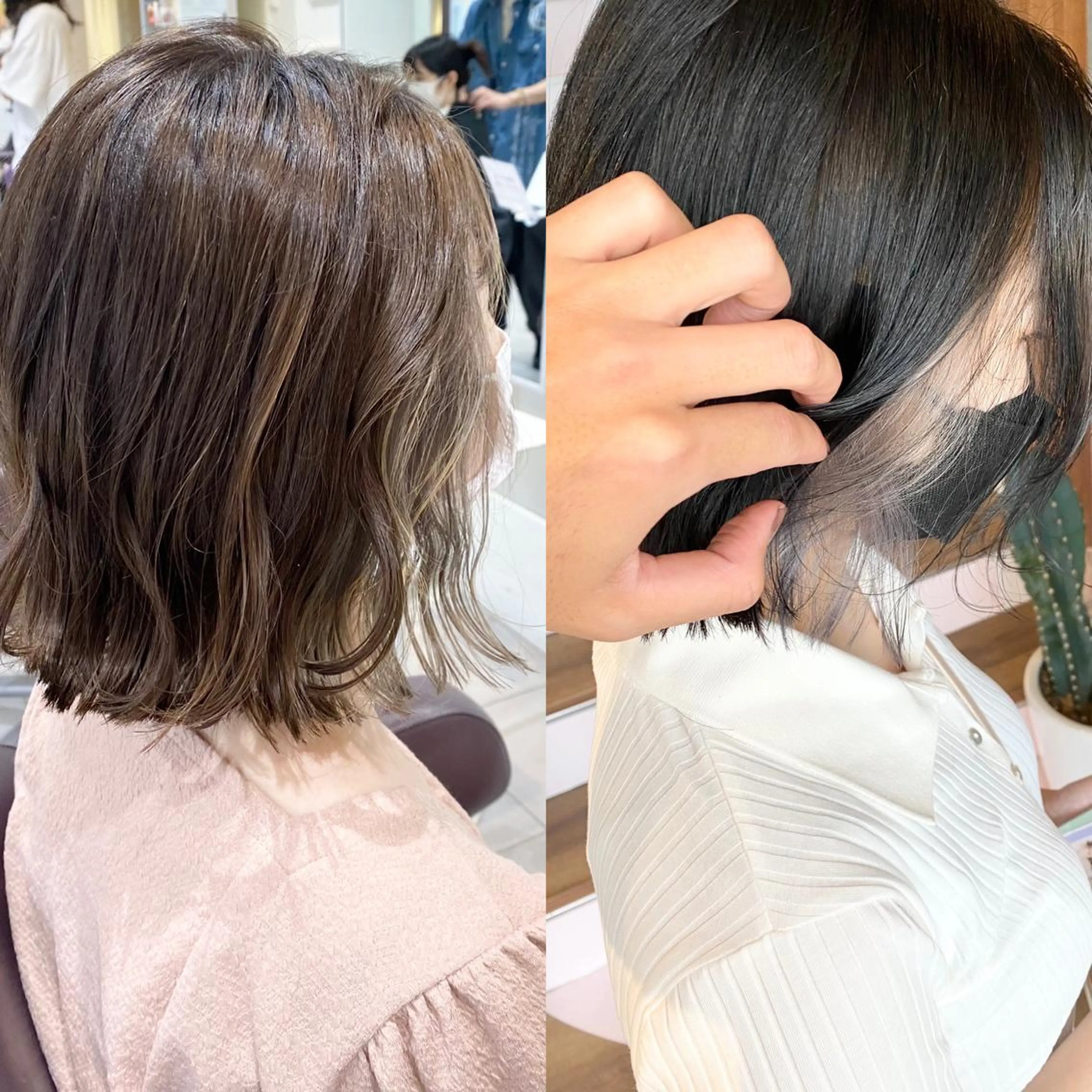 ミディアム カット ヘアカラー 暗髪透明感カラー/ インナー/小島良太のヘアスタイル